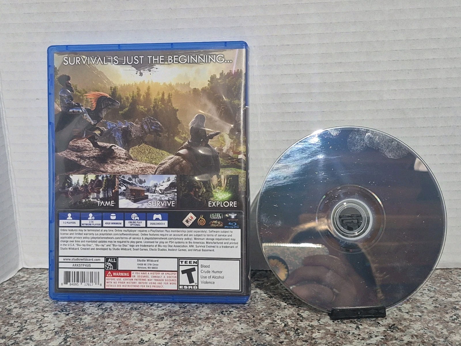 Studio Wildcard Ark: Survival Evolved (Sony PlayStation 4, 2017) PS4 Tested