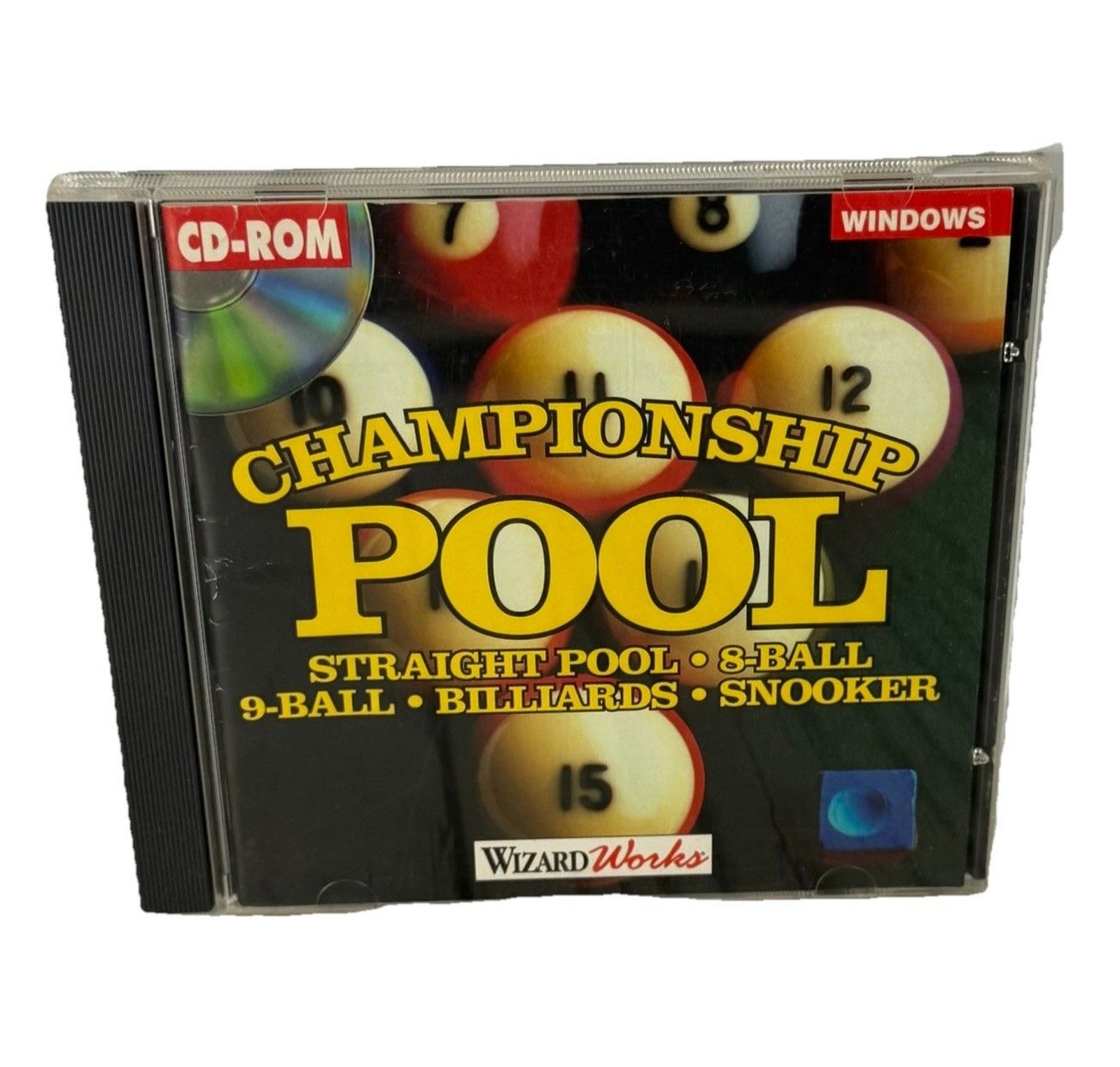 Championship Pool PC Game CD-ROM 1993 WizardWorks Windows 3.1 95 98 Vintage