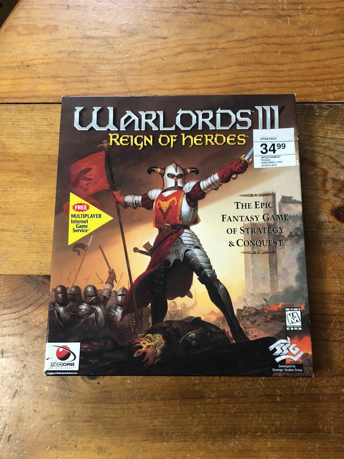 WARLORDS III 3 REIGN OF HEROES 1997 PC Game complete Big Box Win 95 Red Orb SSG