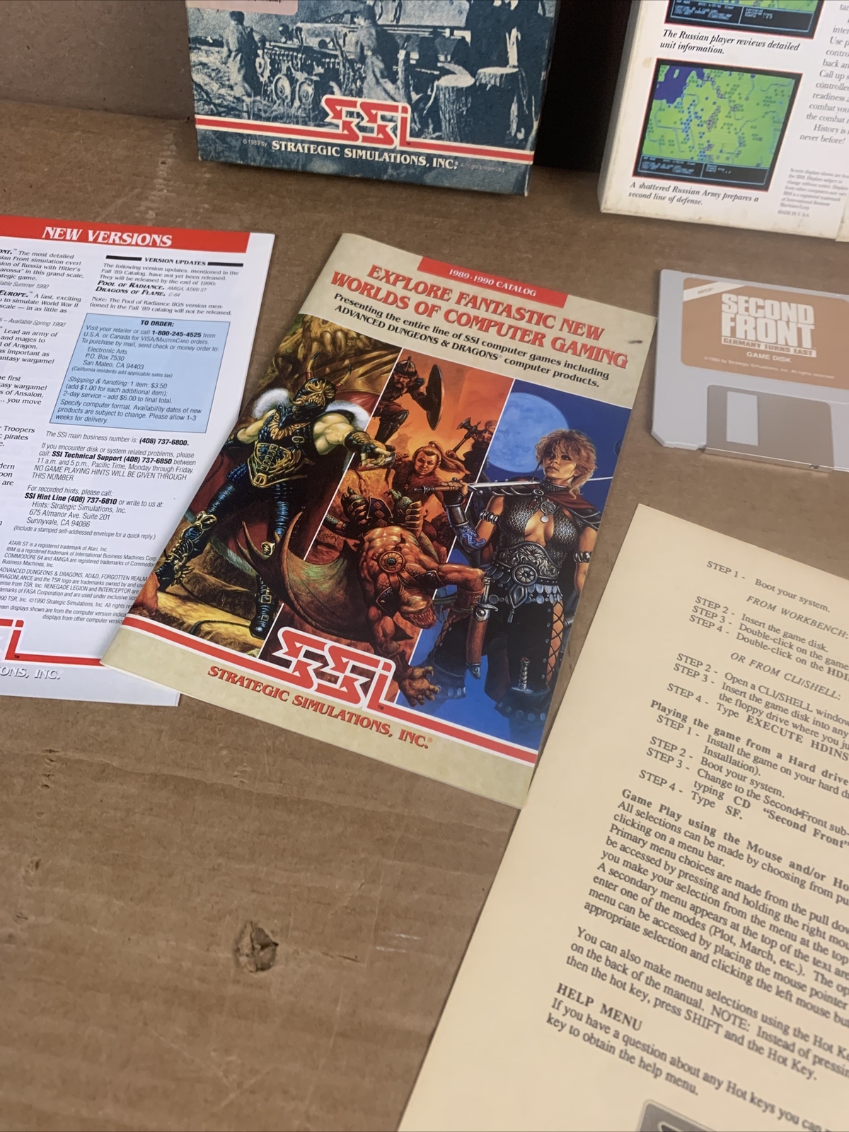 Second Front Germany Turns East (1990. Amiga) SSI Big Box Cib