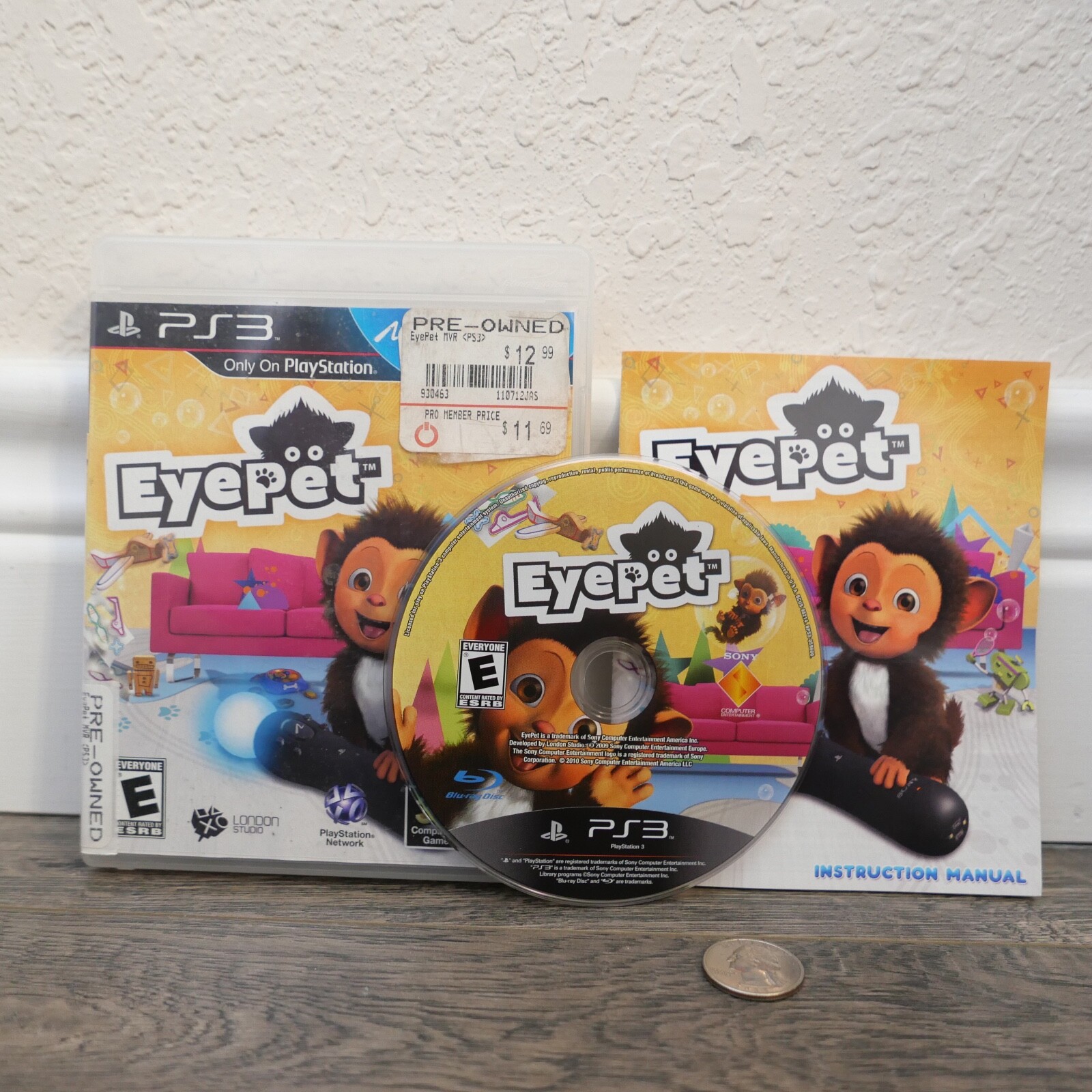 Eyepet MINT DISC Sony PlayStation 3 PS3 CIB Complete SIE Interactive Eye Pet PSN