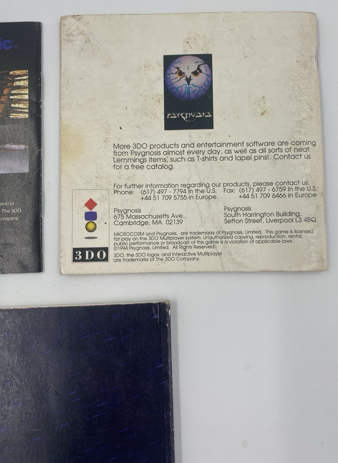 Panasonic 3DO Manual Lot: D, Microcosm, & Wing Commander Victory Streak Guide