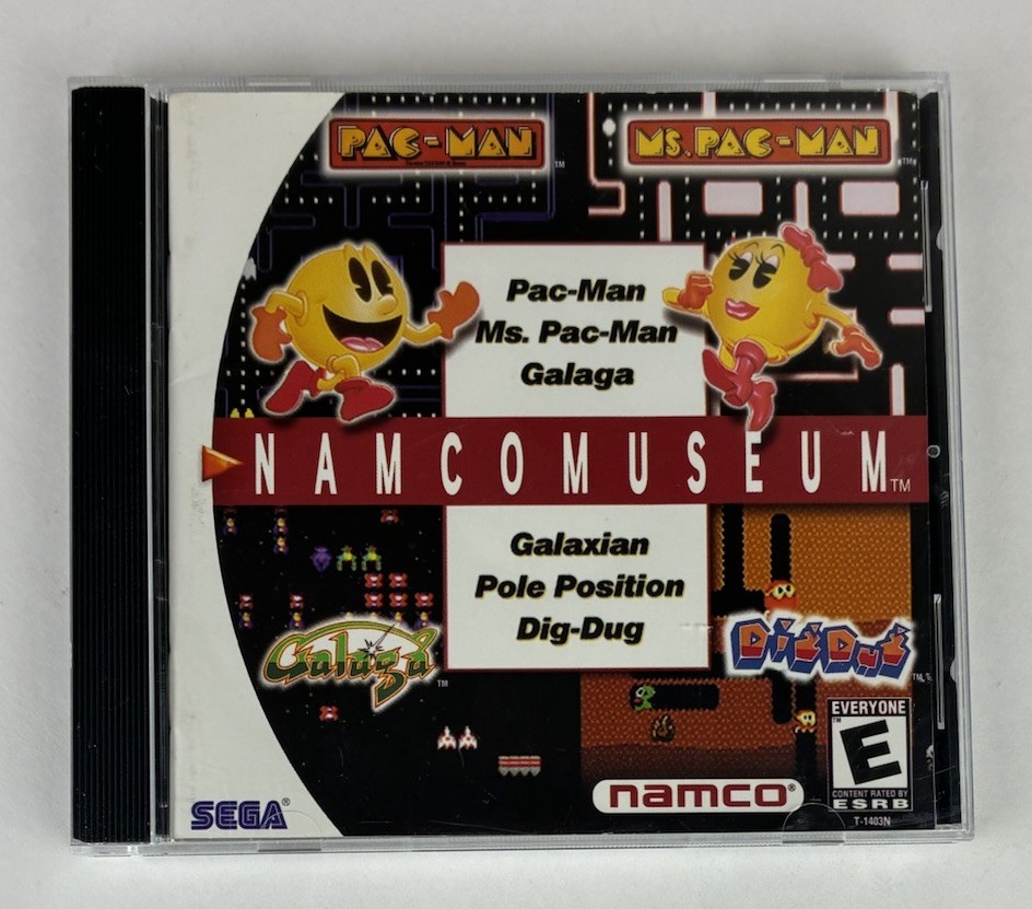 Pac-Man Ms. Pac-Man Namco Museum Sega Dreamcast 2000 With Manual Tested Works