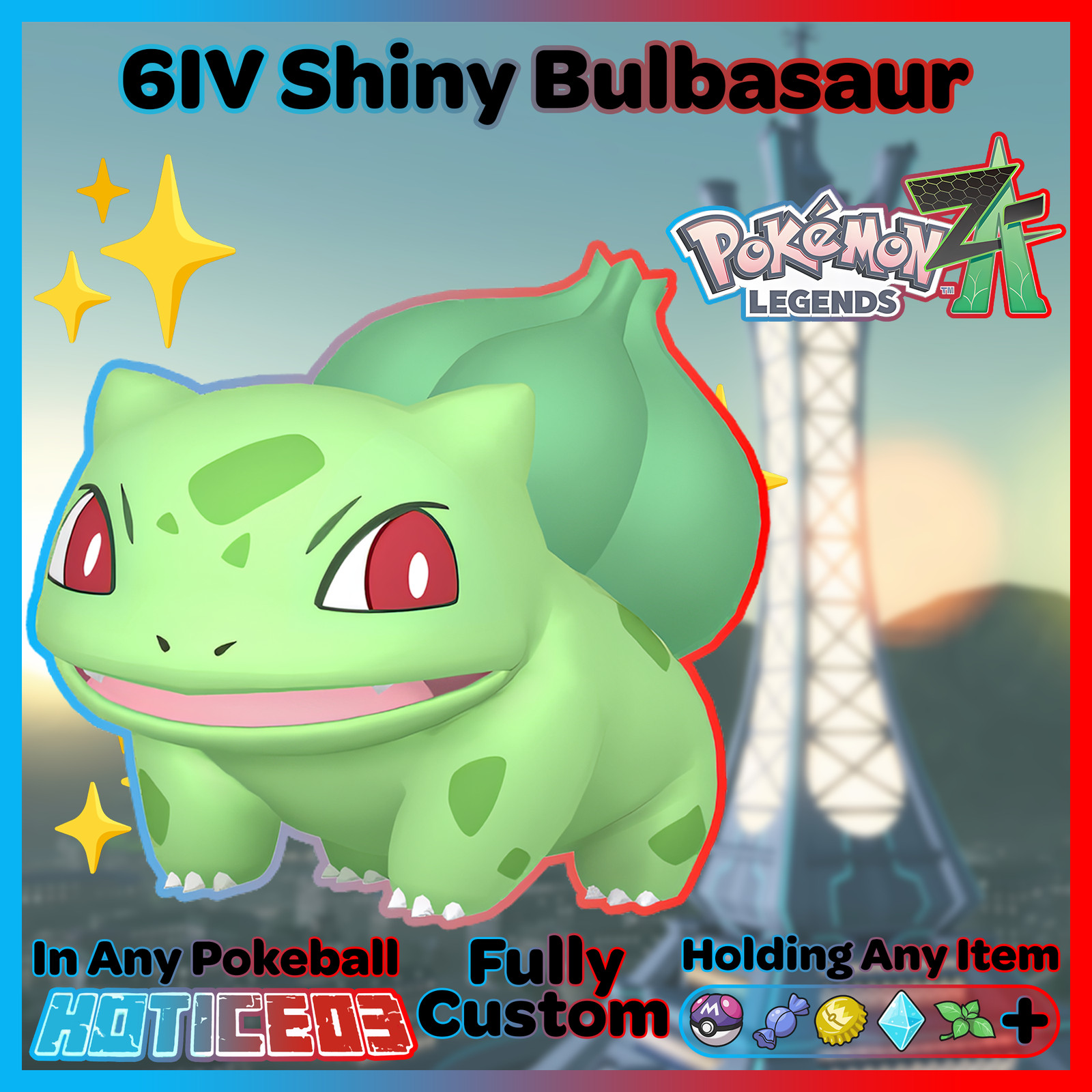 ✨ Shiny Bulbasaur 6IV ✨ Pokemon Legends ZA 🚀 Fast 🚀