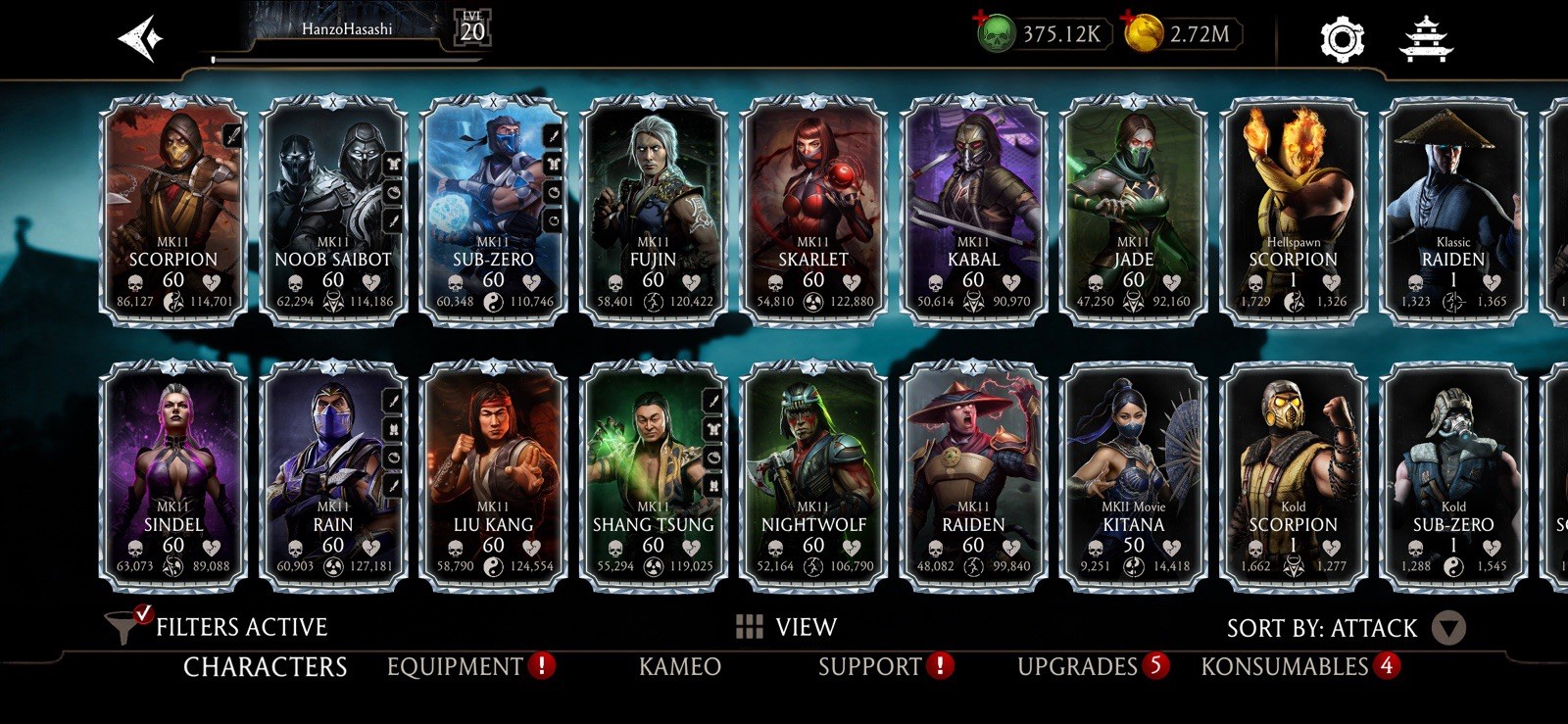 MK Mobile Mortal Kombat Account 300,000 Souls
