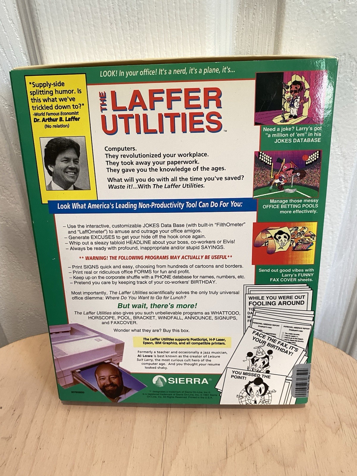 The Laffer Utilities Version 4.01 Sierra Games Leisure Suit Larry RARE