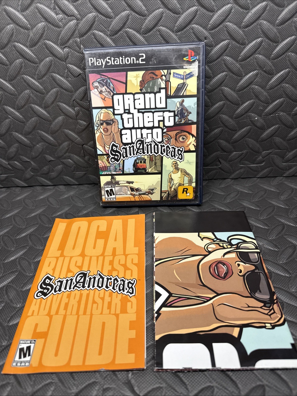 Grand Theft Auto: San Andreas (Sony Playstation 2, 2004) – POSTER/MAP INCLUDED