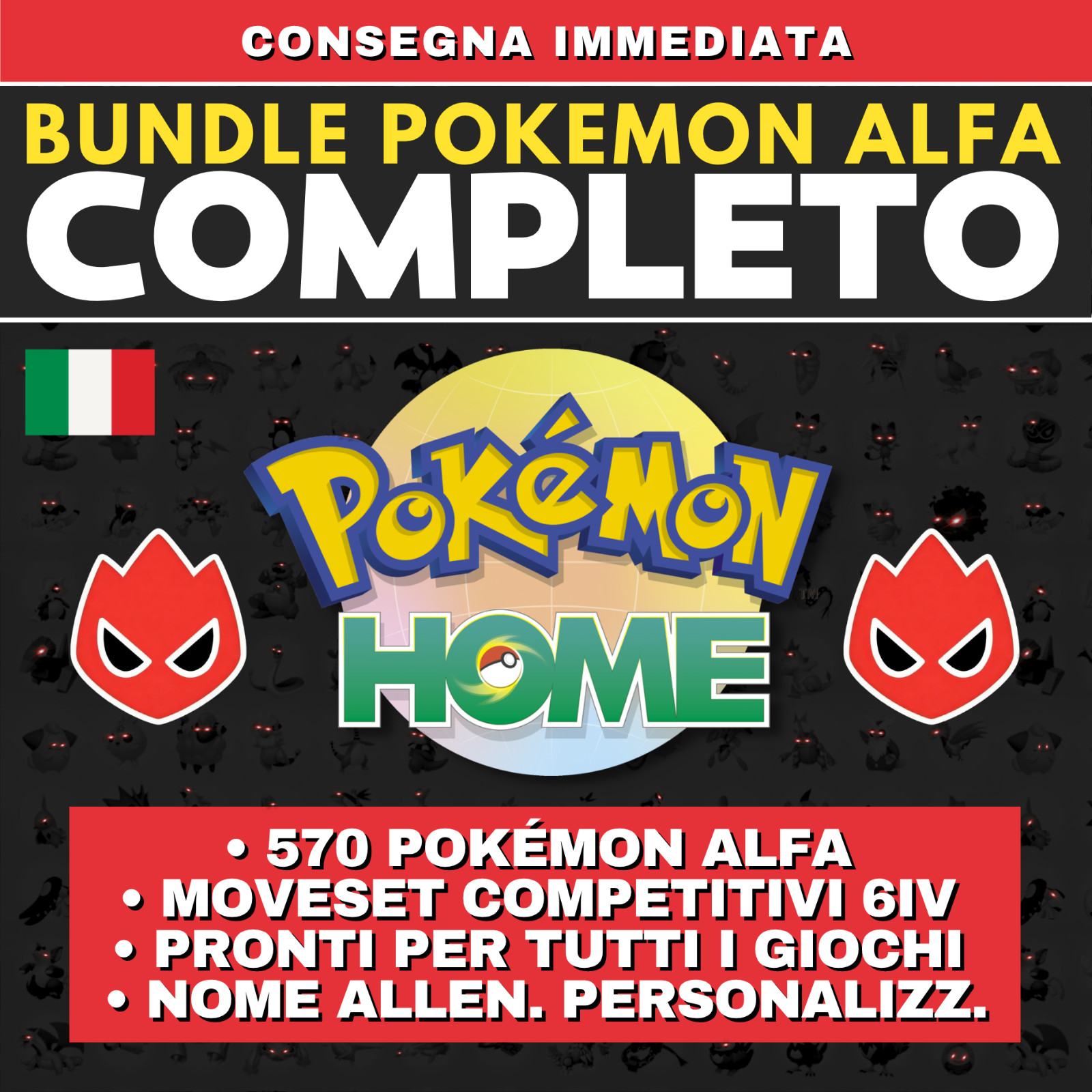 Pokemon ALPHA Complete Bundle HOME Shiny Living Dex Pokedex ZA Legends Arceus