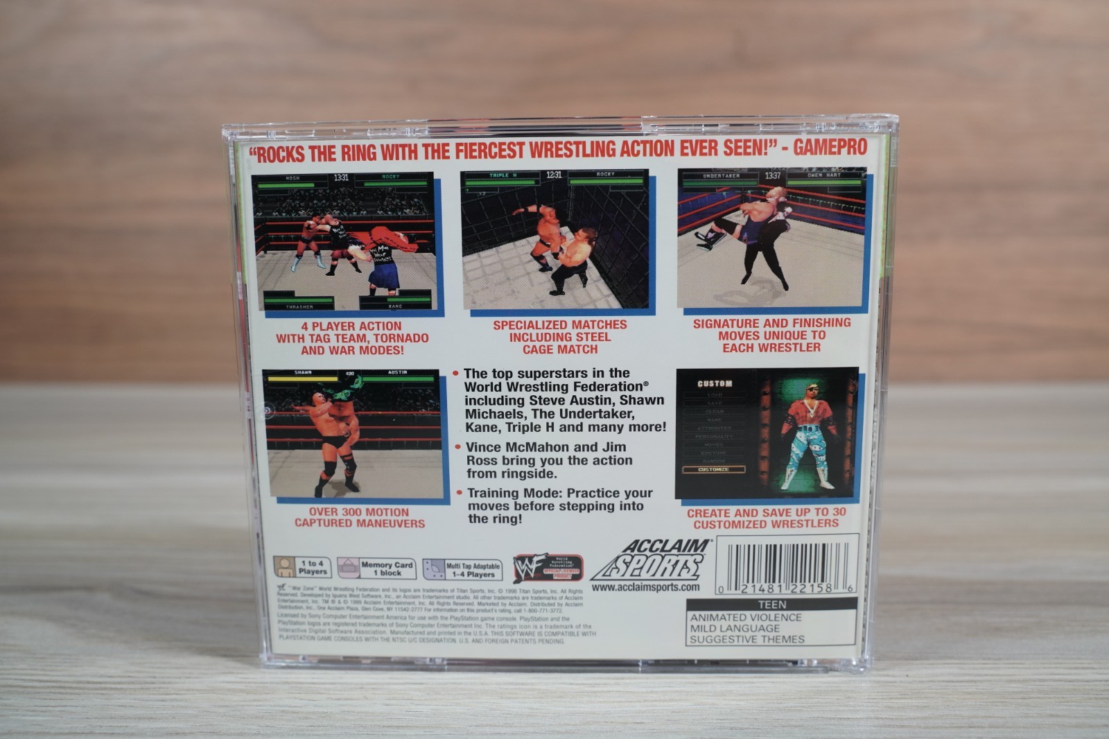 WWF War Zone Warzone (PlayStation 1 PS1) CIB COMPLETE & TESTED