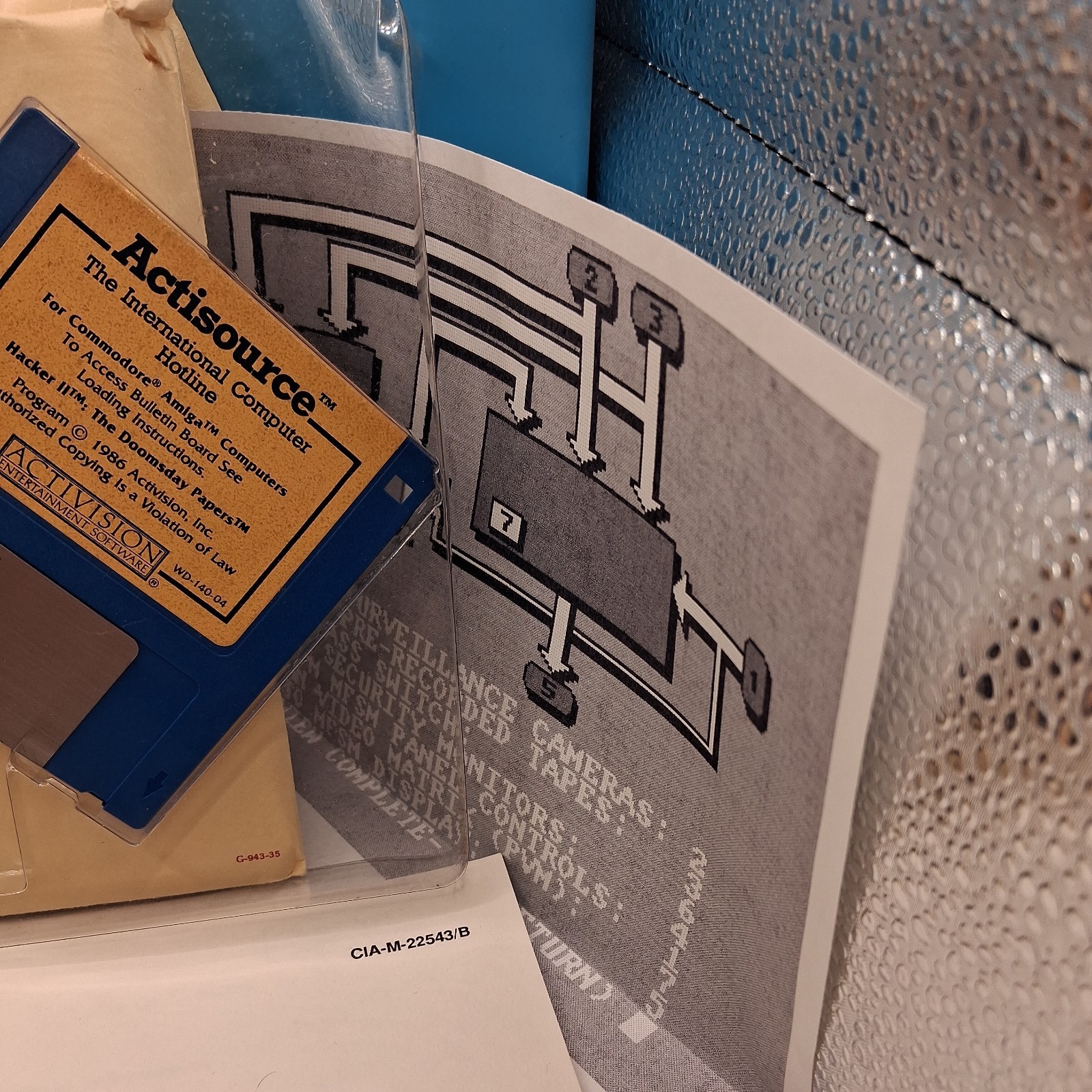 Hacker 2 Game the Doomsday Papers Activision Amiga 512 K RAM required 3 1/2 inch