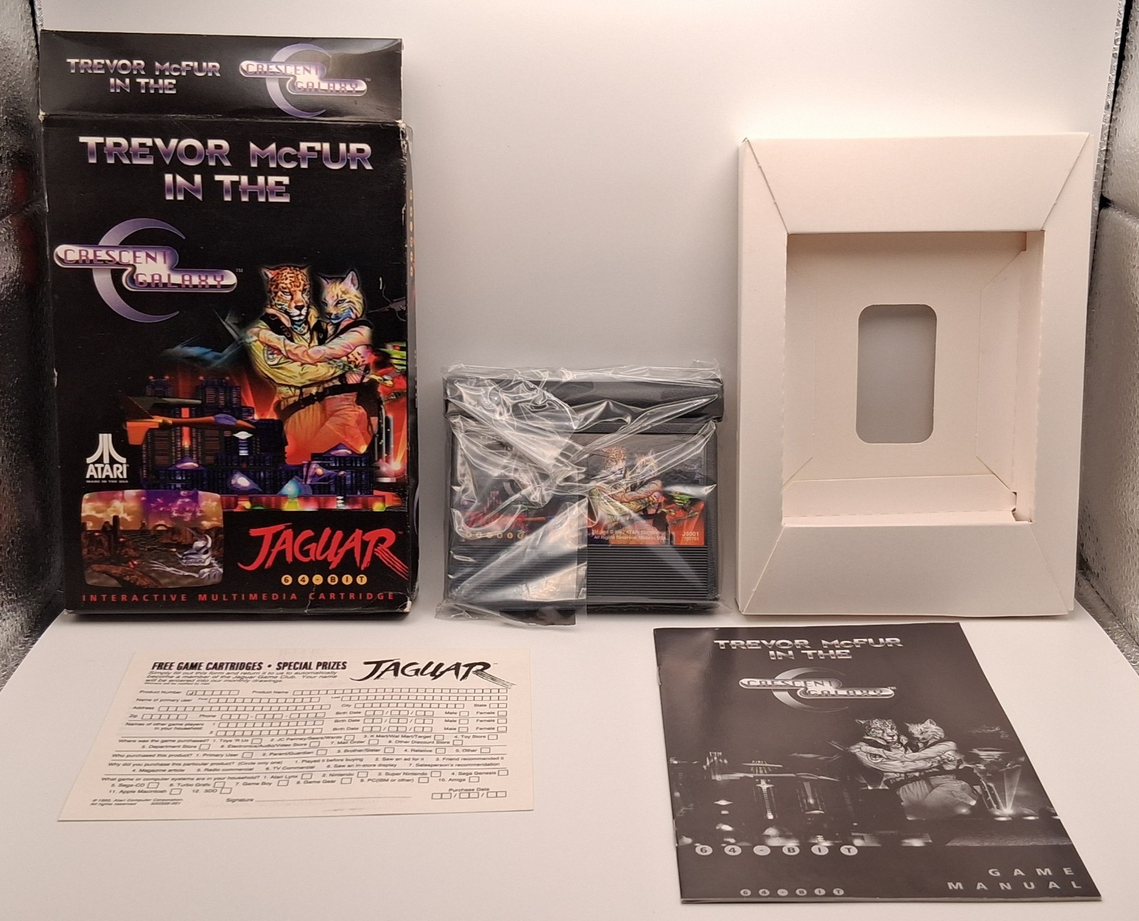 Trevor McFur in the Crescent Galaxy (Atari Jaguar,1993) missing overlay only