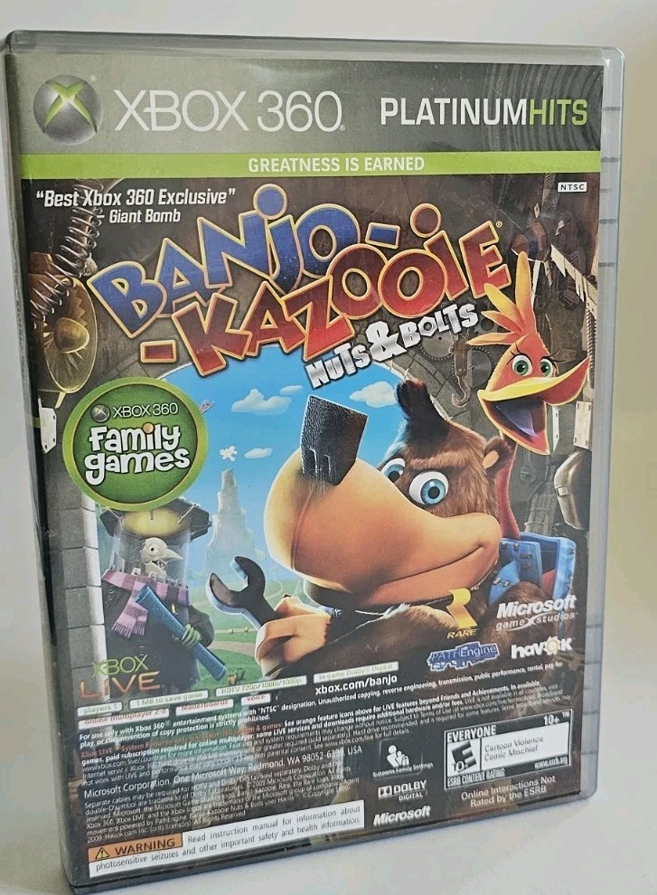 Banjo-Kazooie: Nuts and Bolts – Microsoft Xbox 360 – complete, tested, cleaned