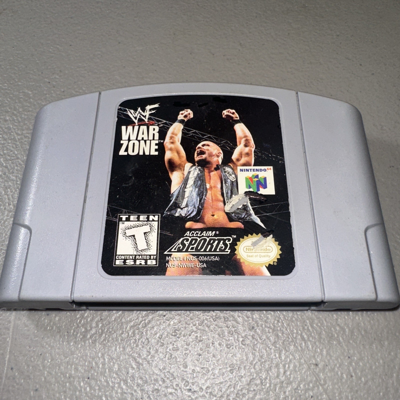 WWF War Zone (Nintendo 64, N64 1998) Authentic Game Cartridge, Fast Ship!