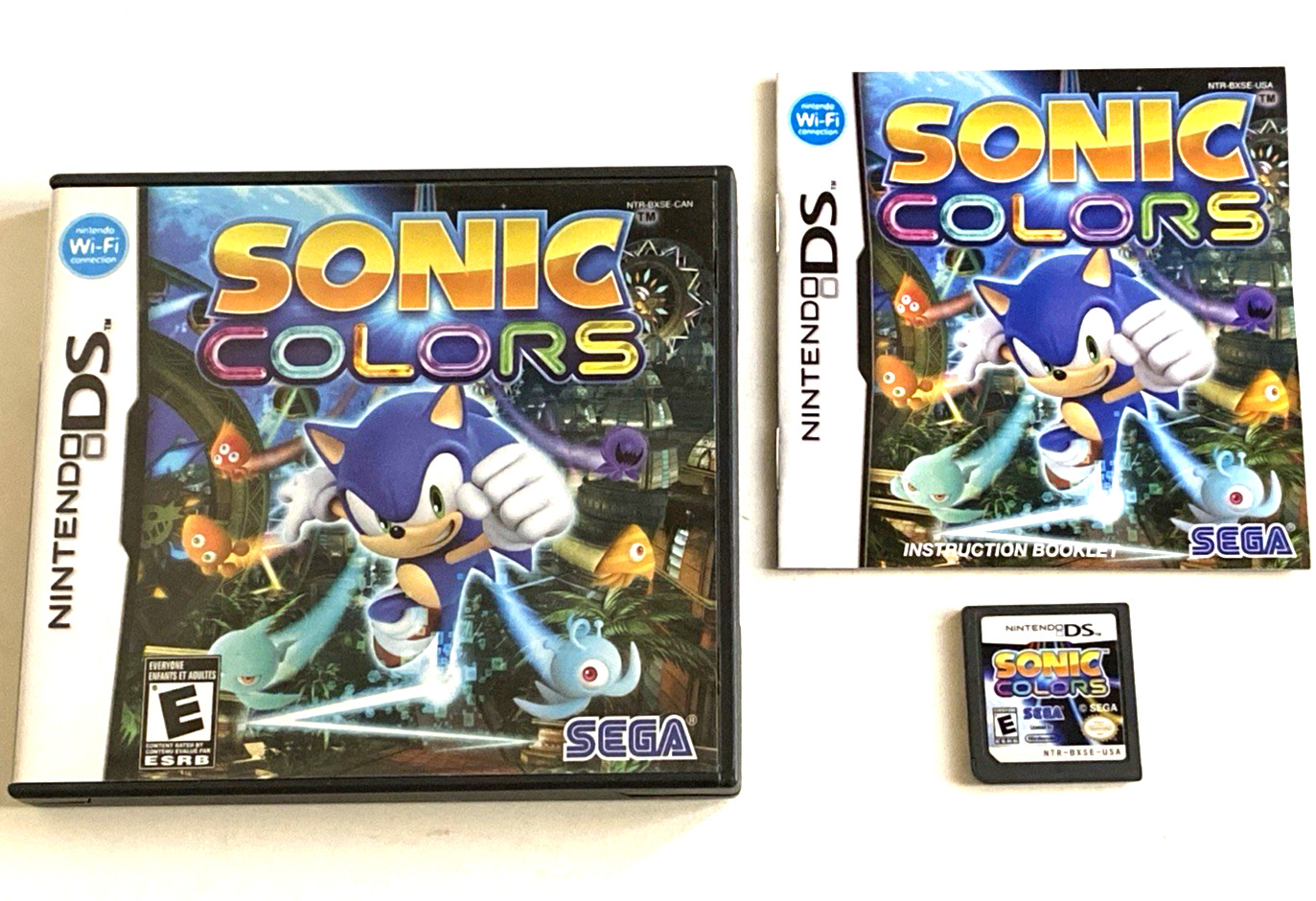 Sonic Colors Nintendo DS Complete Game Case Manual SEGA Hedgehog Colours CIB