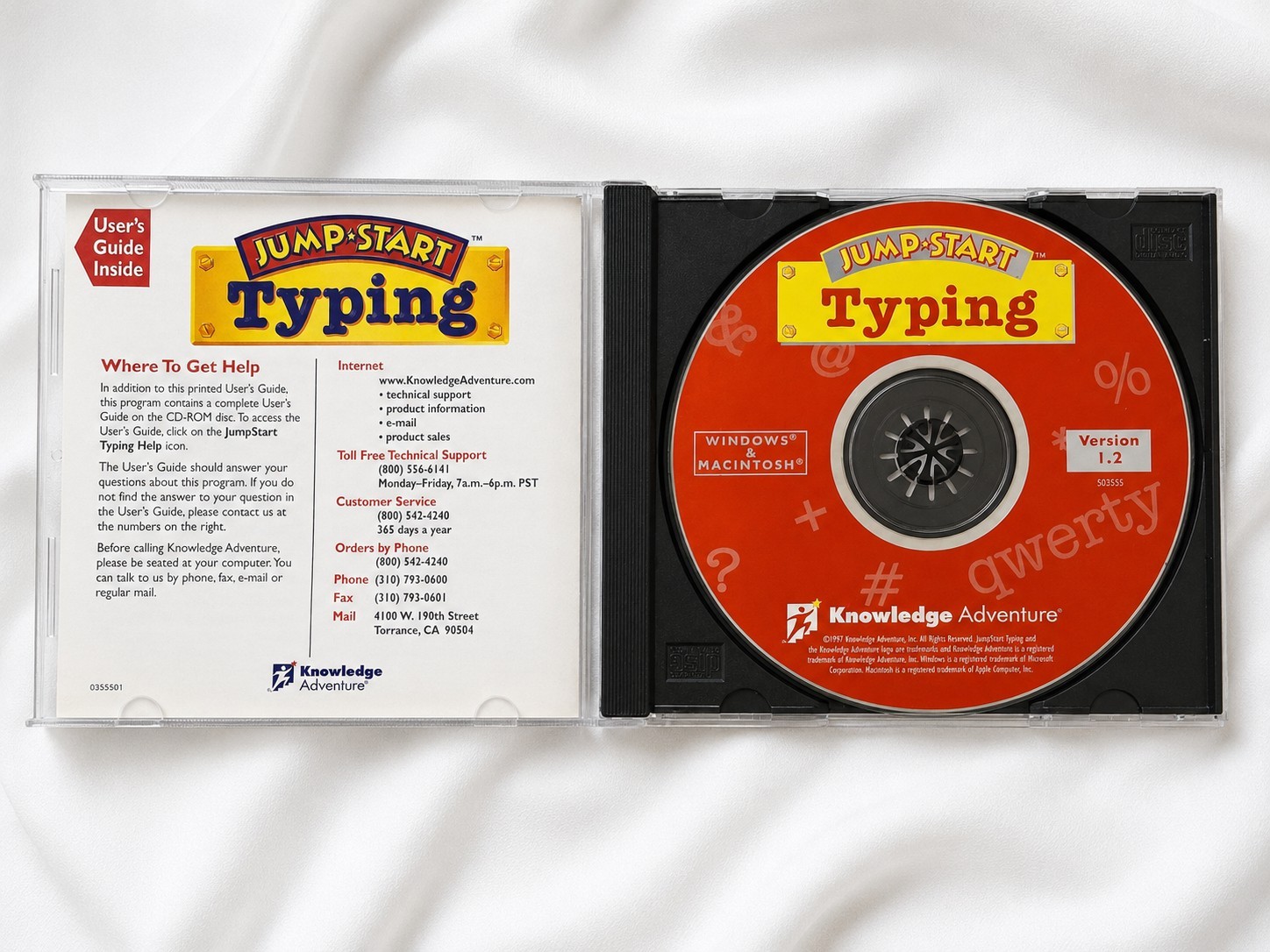JumpStart Typing CD-ROM PC Mac Knowledge Adventure 1998 Kids Ages 7-10 Tested