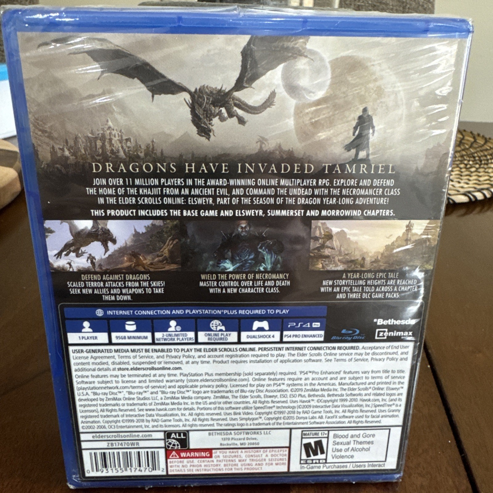 PS4 The Elder Scrolls Online Elsweyr ( internet required)SEALED