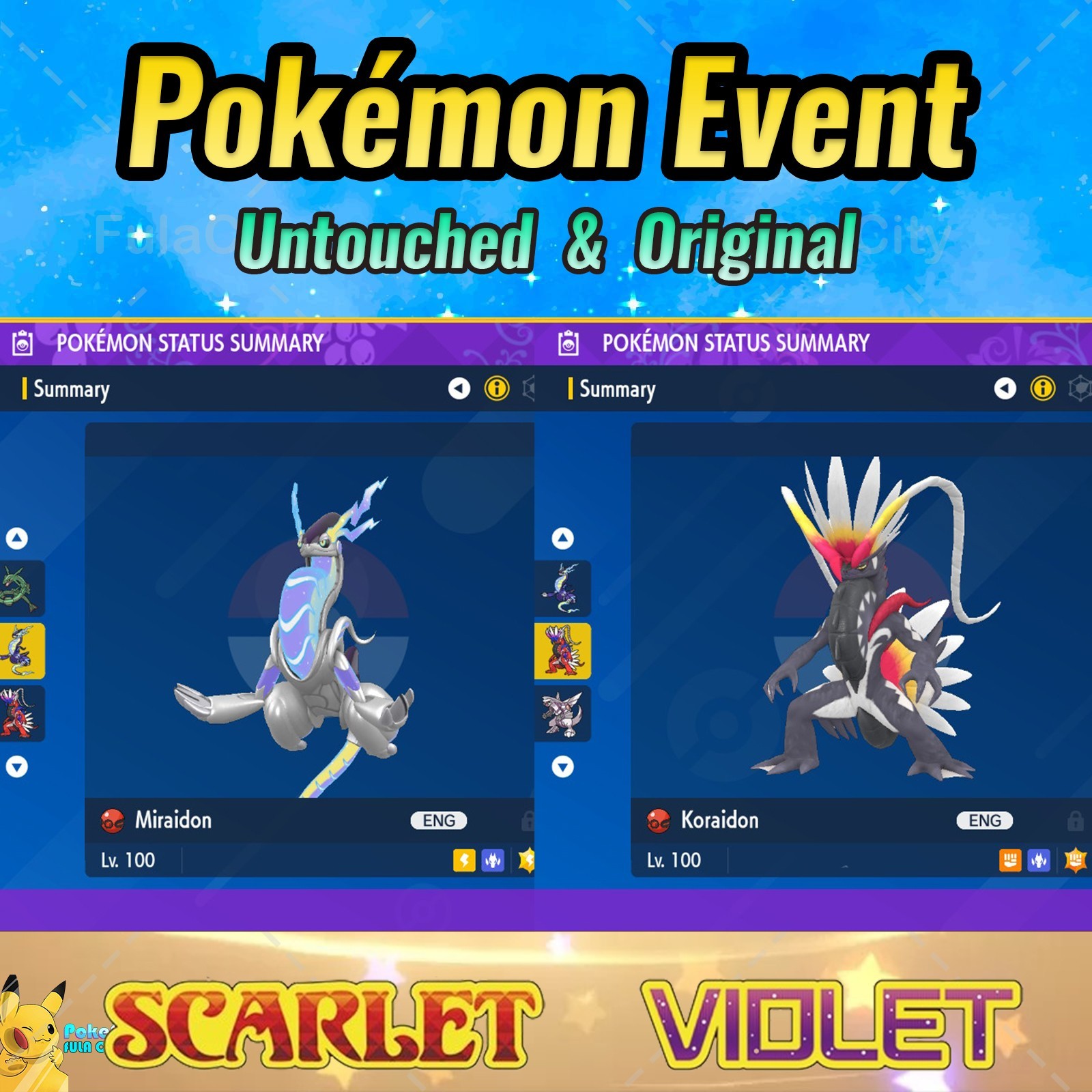✨ Shiny Miraidon Koraidon 🟣Event Paldea American GameStop ❤️ Scarlet Violet 💜