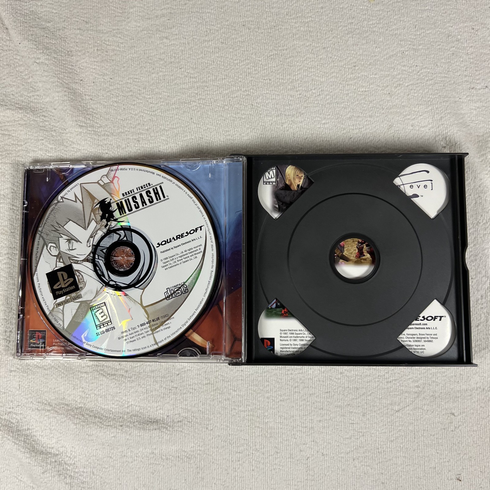 Brave Fencer Musashi FFVIII Demo Disc Playstation PS1 Complete CIB TESTED