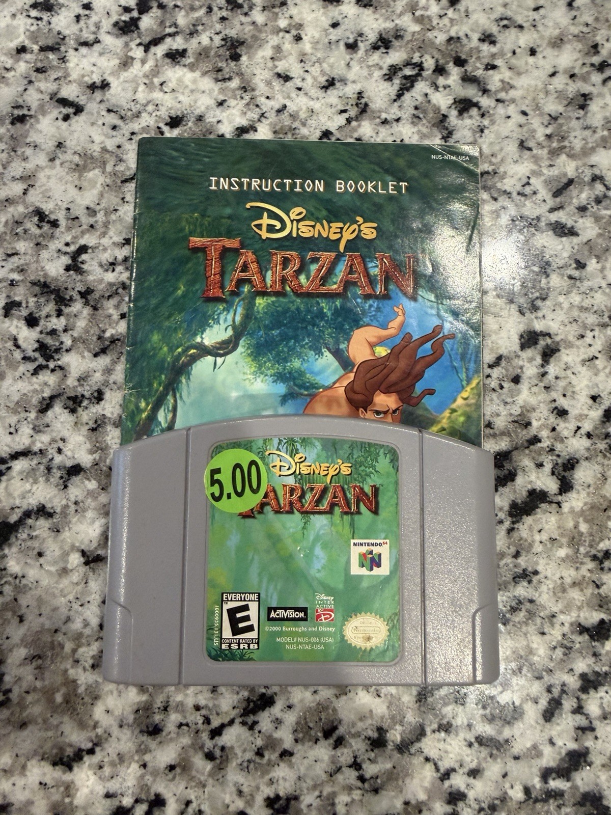 Disney’s Tarzan N64 manual, game tested & working