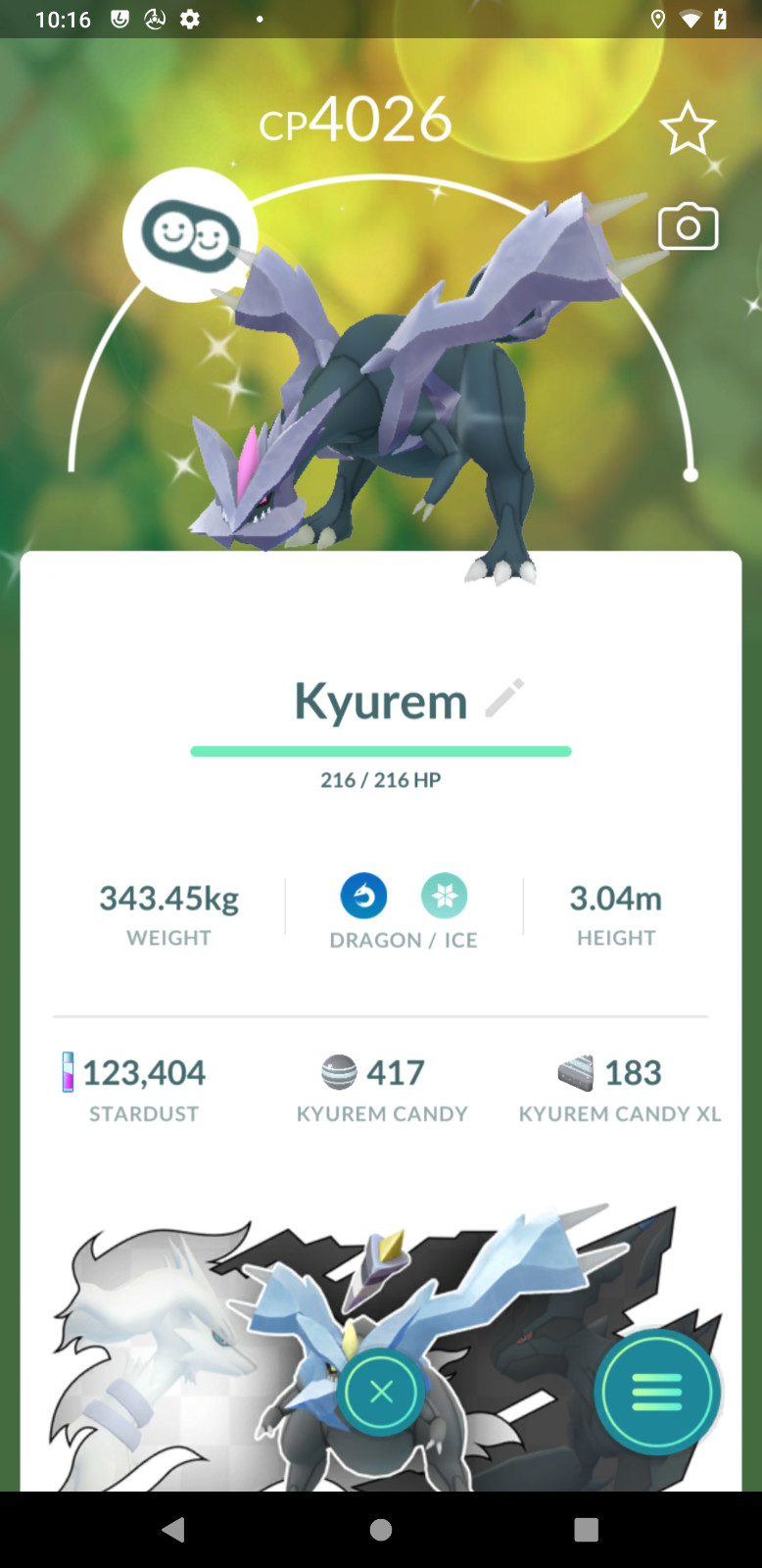 Shiny Kyurem Level50 3 Moveset | Tr-de 1M 20k stardust – UltraFriend – PTC