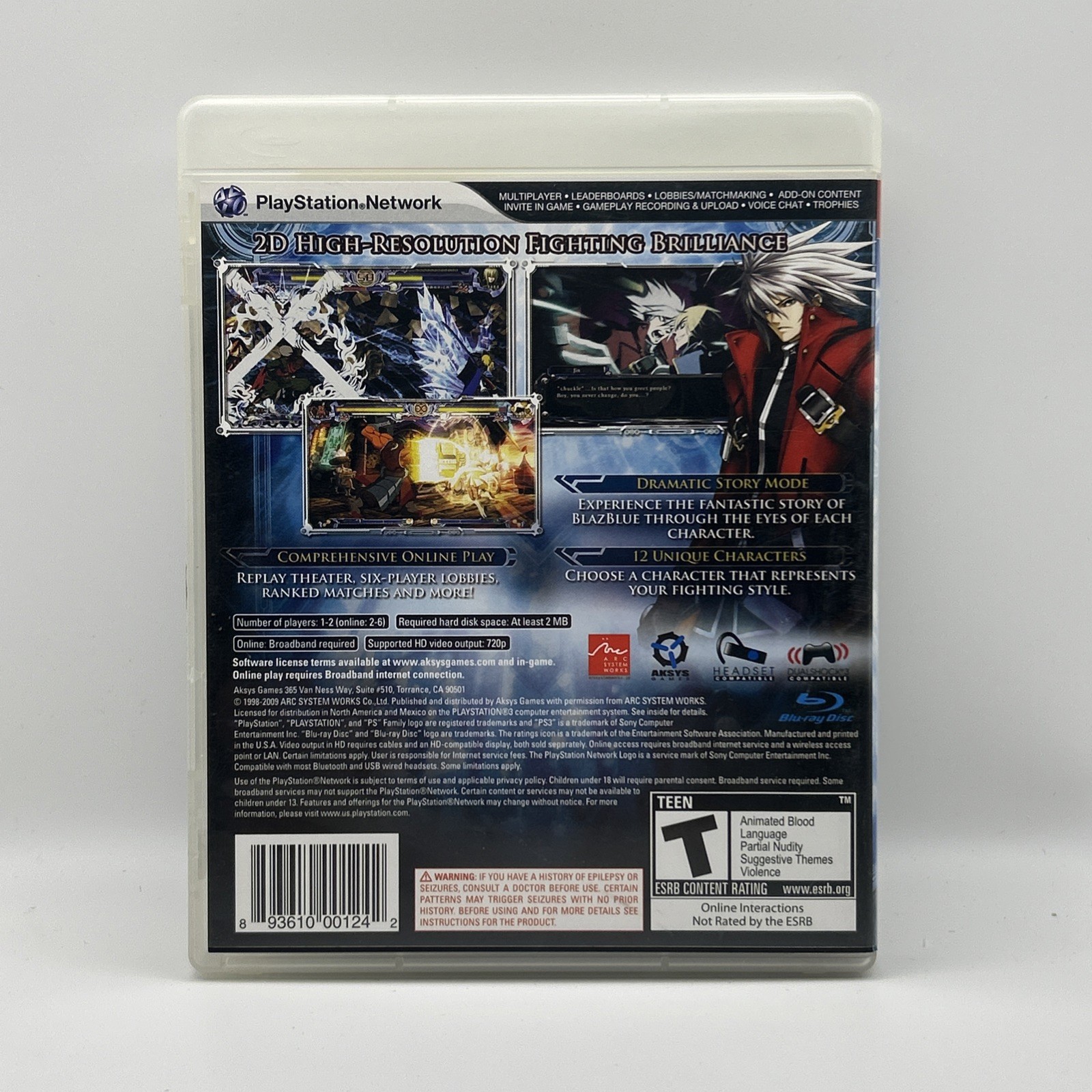 BlazBlue: Calamity Trigger (Sony PlayStation 3, 2009) PS3 Complete CIB Tested!