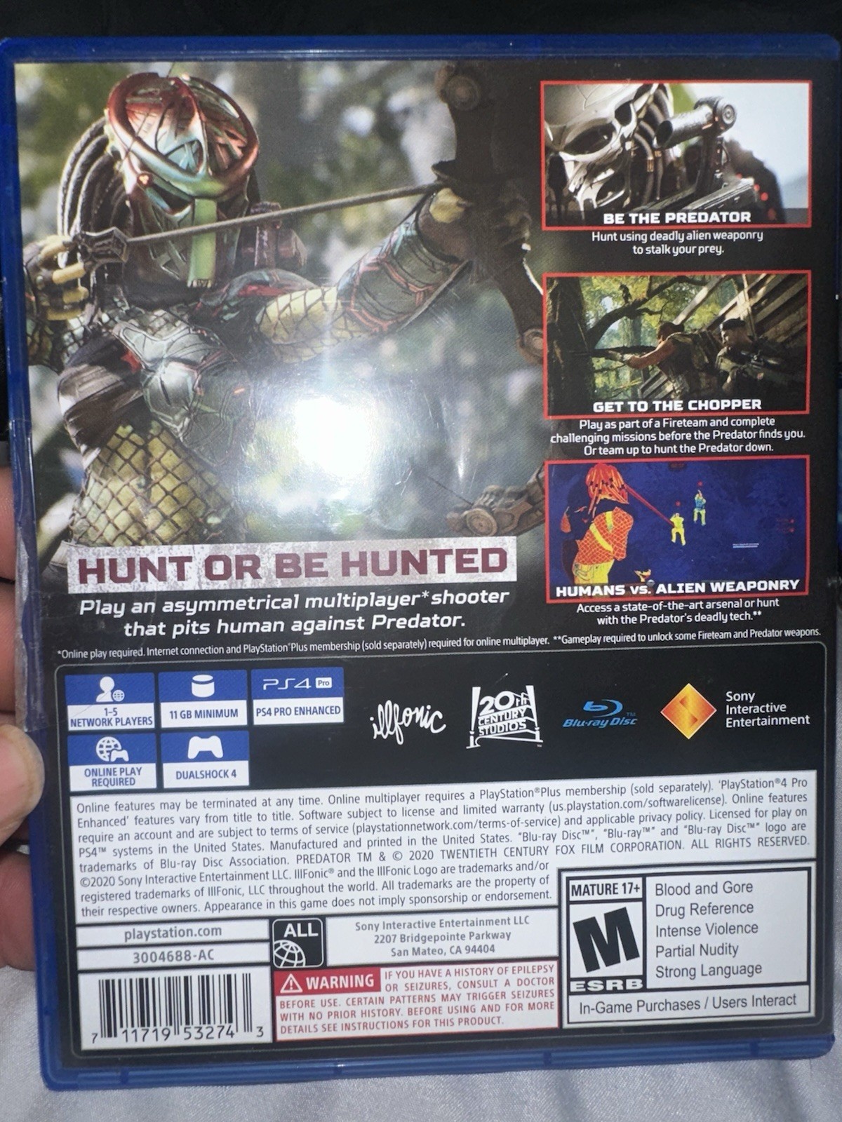 Predator Hunting Grounds Sony PlayStation 4 PS4 Game