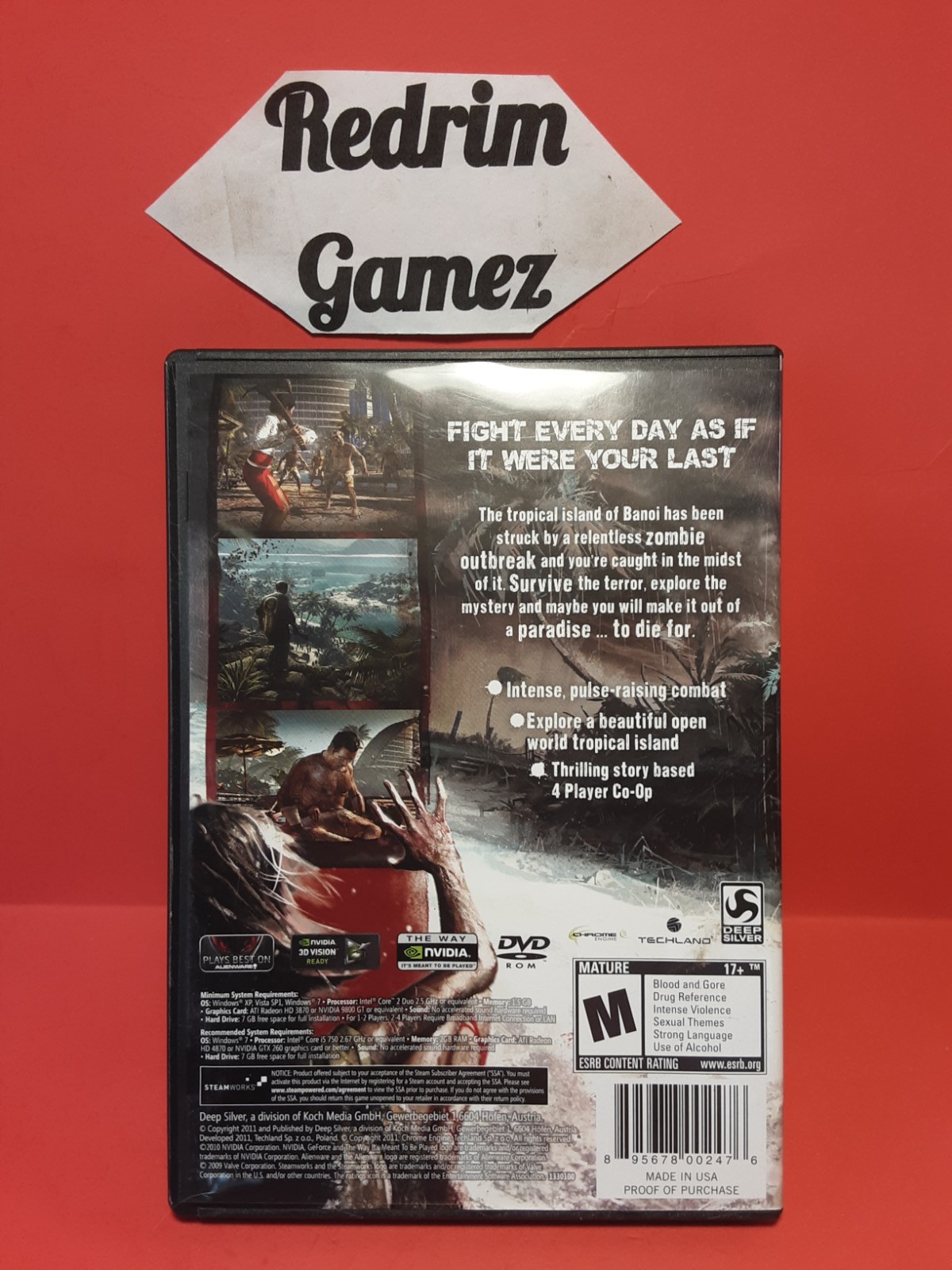 Dead Island COMPLETE Windows PC CD-Rom Video Games Deep Silver Zombies