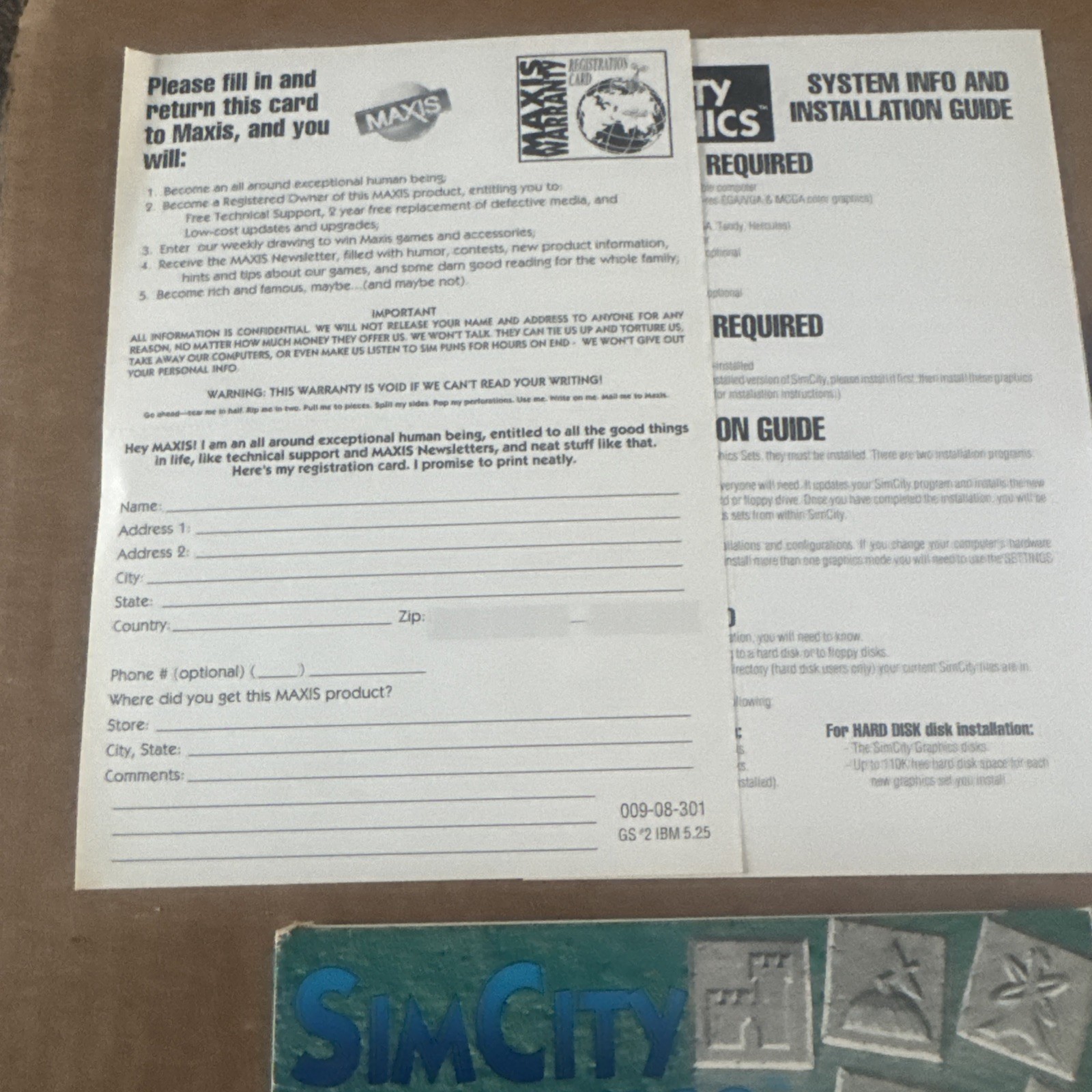 Sim City Graphics Alternate Architecture Set 2 Future Cities 5.25″ IBM PC READ