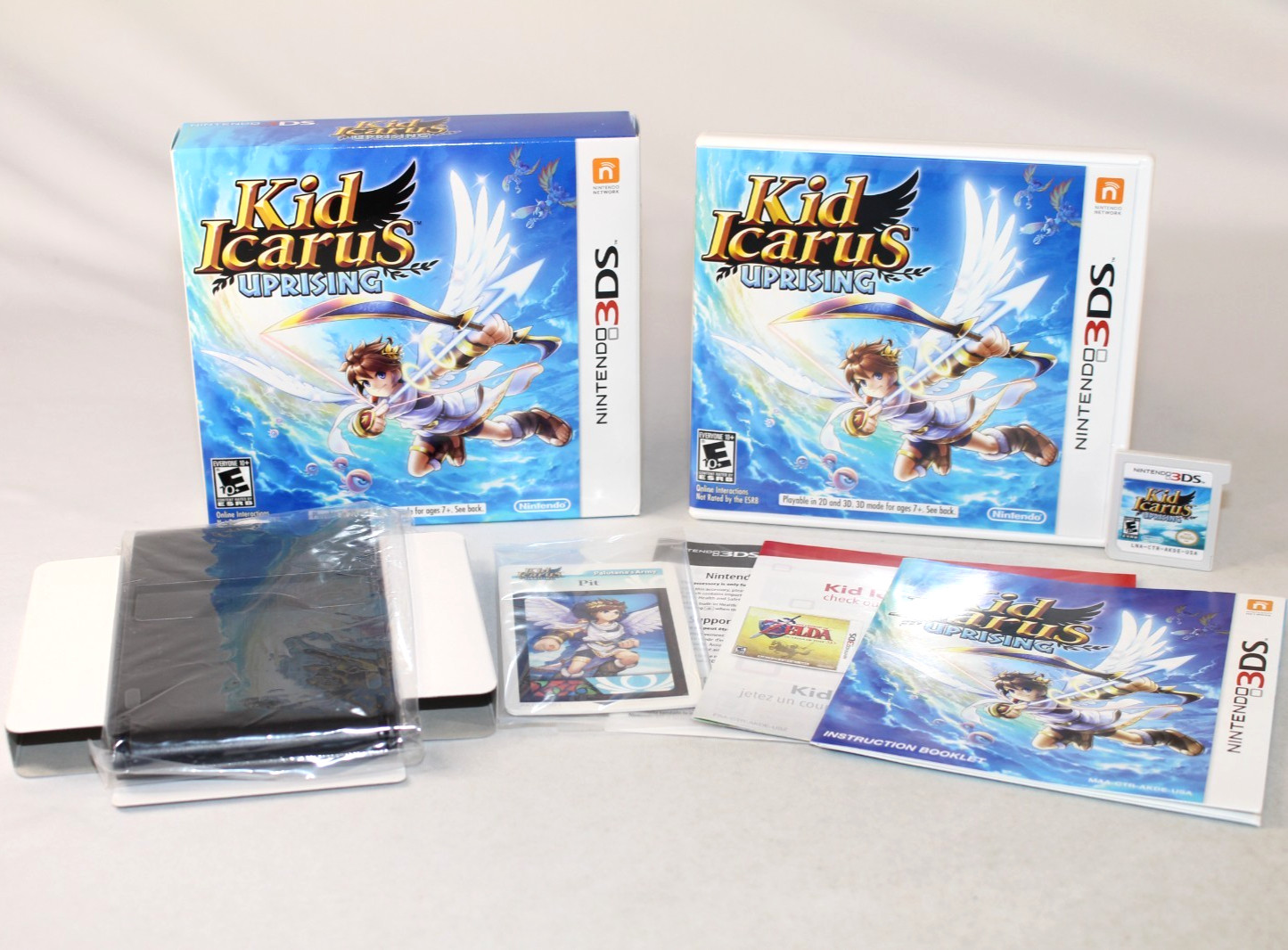 Kid Icarus: Uprising Big Box Nintendo 3DS Complete CIB! NEAR MINT w/ STAND RARE!