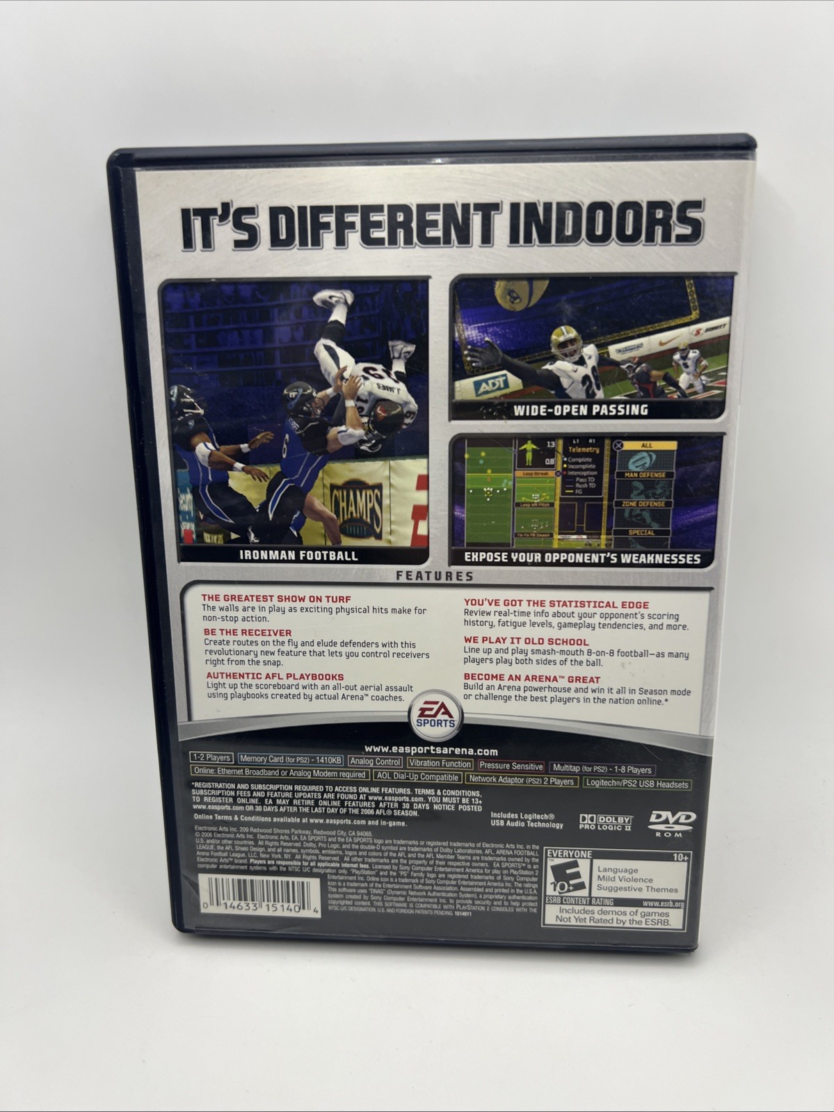 Lot of 3 Football Playstation 2 Arena Football NCAA 06 Madden 07 Video Games