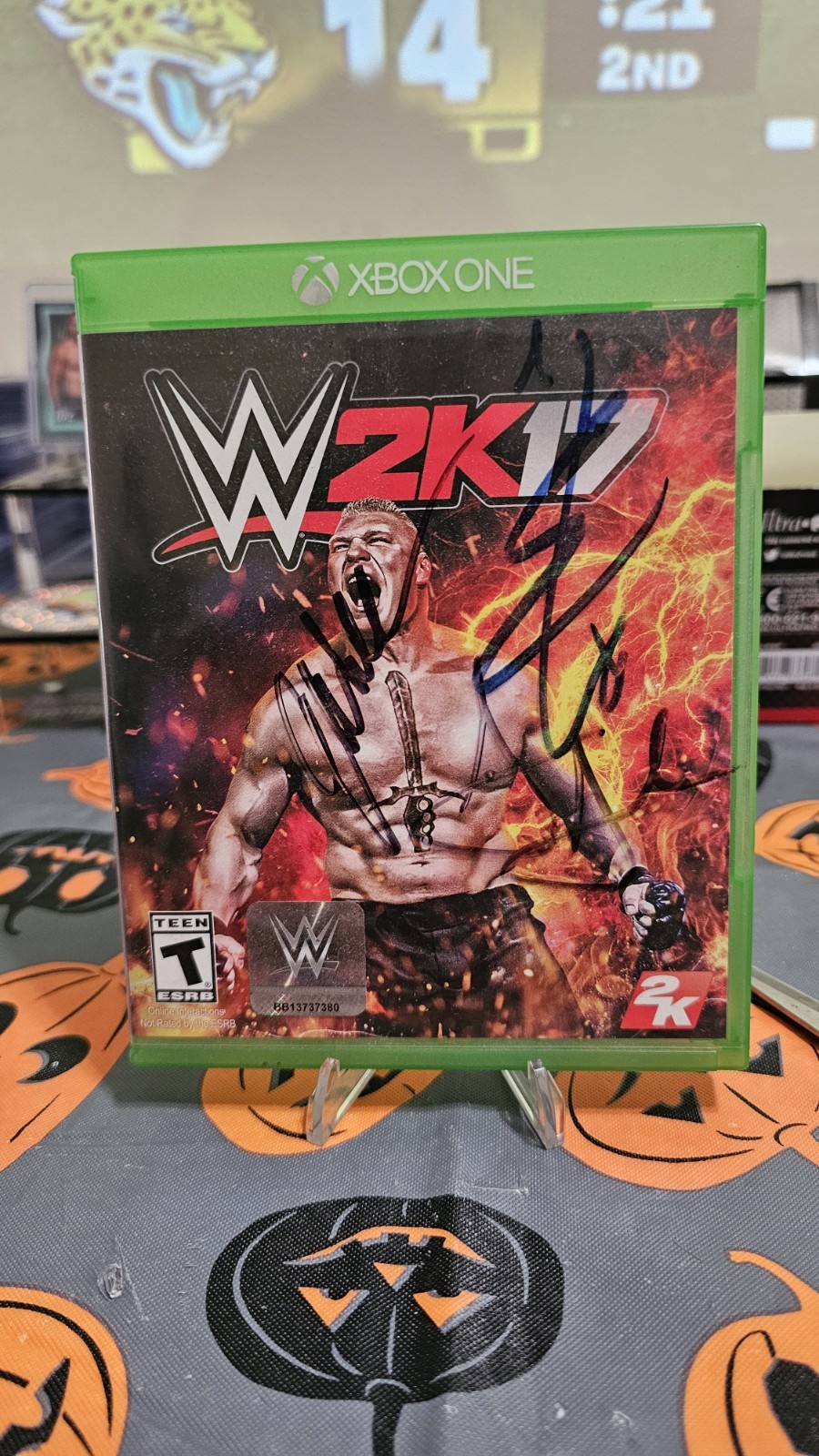 Autographed! WWE 2K17 – Xbox! Becky The MAN Lynch, Jason Jordan Chad Gable!!!