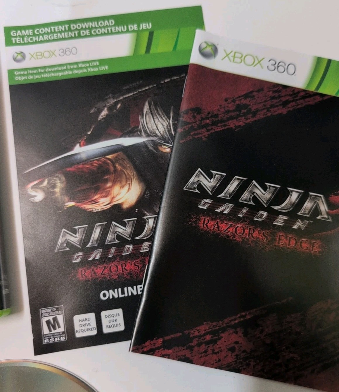 Ninja Gaiden 3: Razor’s Edge (Microsoft Xbox 360) Complete Manual & Insert Cib