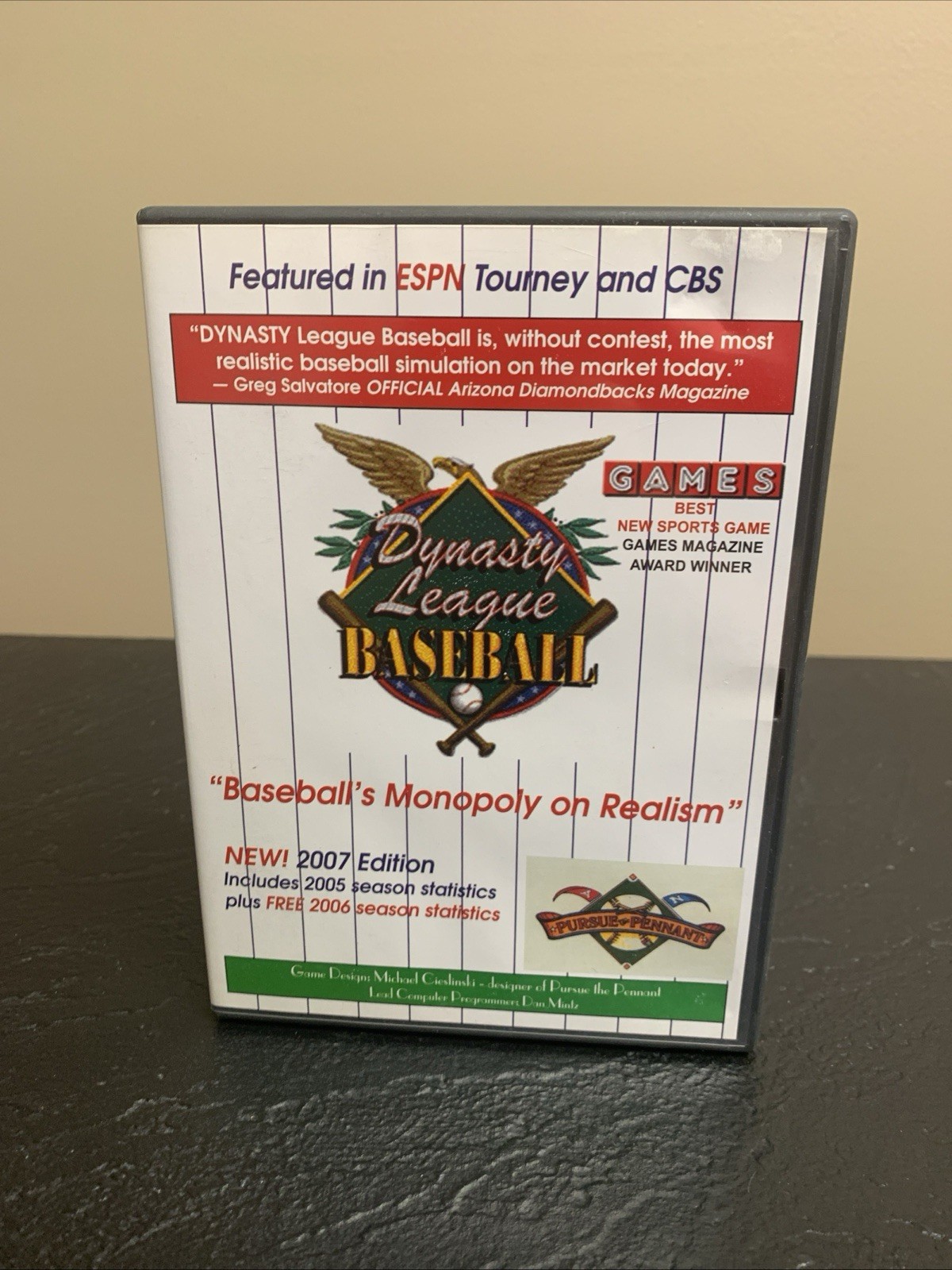 Dynasty League Baseball 2007 Edition Complete CIB Windows Computer PC Tested