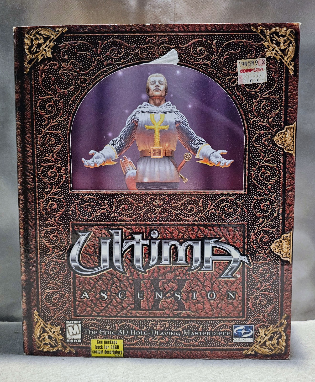 Ultima IX: Ascension – PC Windows 95/98 – Box, Manual, Disks, Cards, Map, More