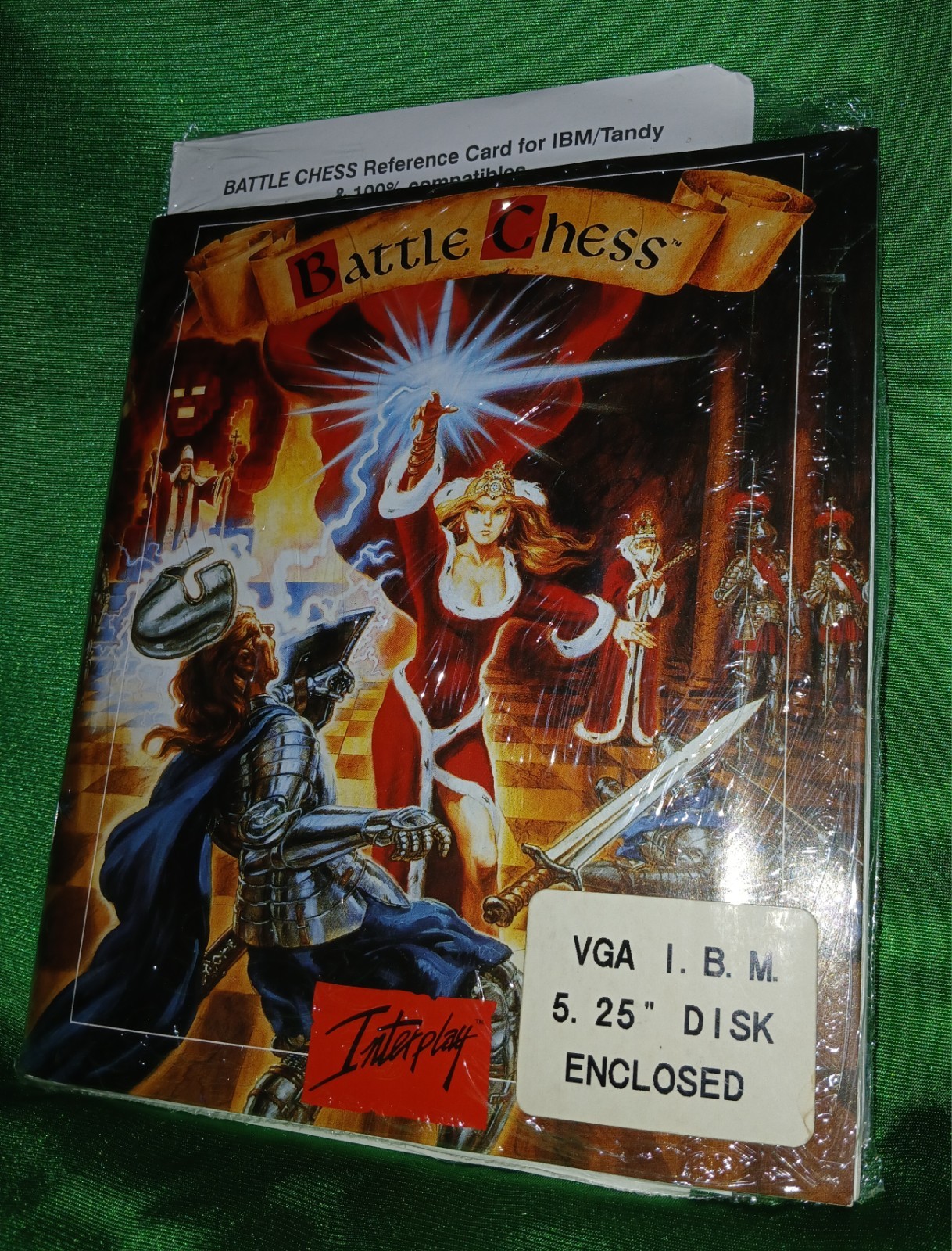 Vtg 1988 Interplay Battle Chess Game VGA 5.25″ Disk IBM Tandy! Promo? SEALED!