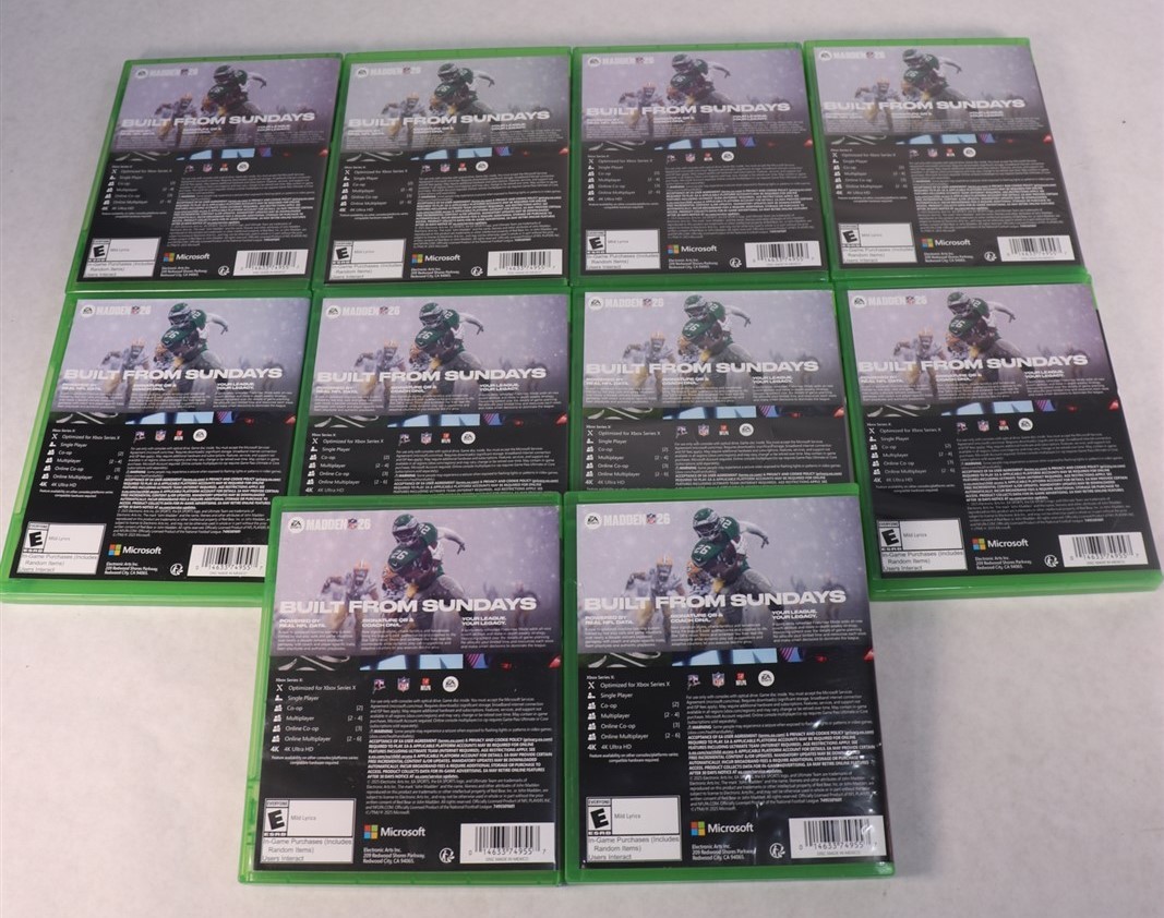 Lot 10 Xbox Series X EA Sports Madden NFL 26