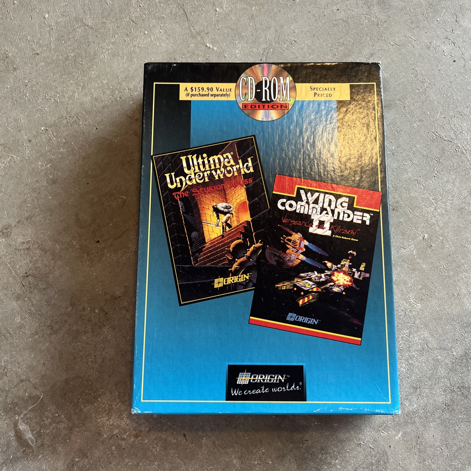 Ultima Underworld I & II PC Game – w/Manual Maps Rare Original Big Box Origin