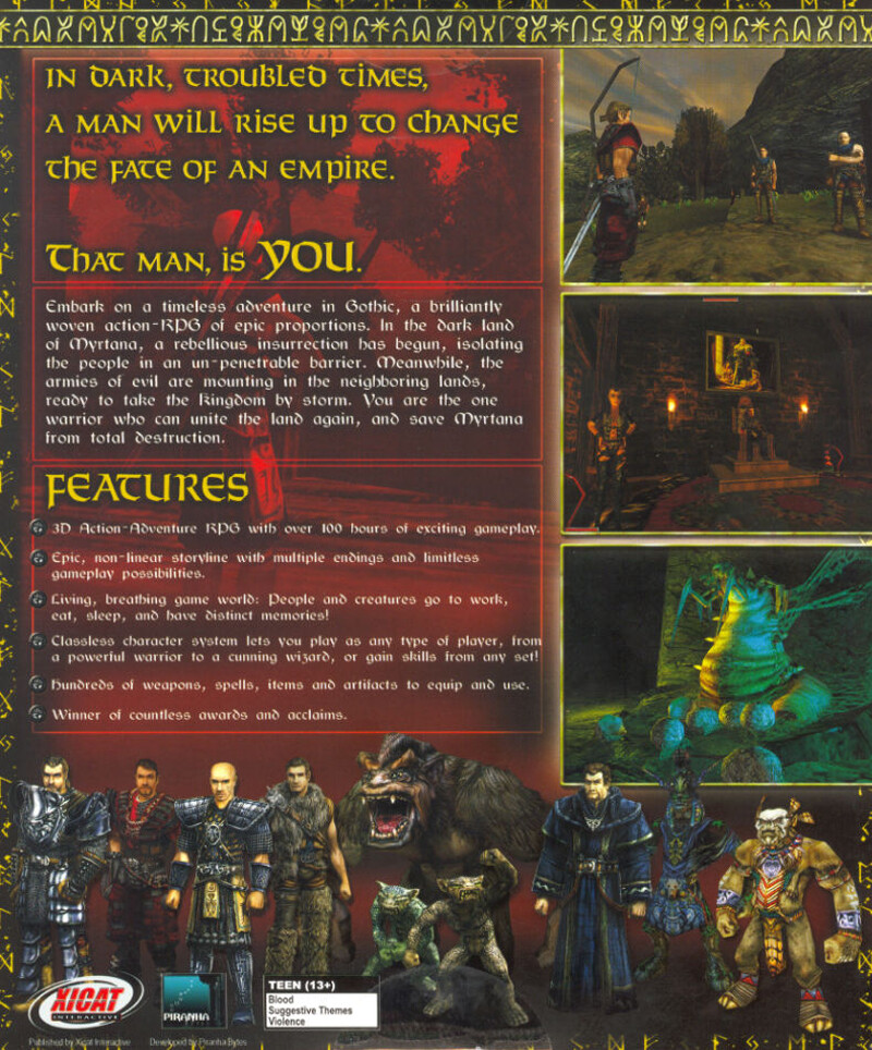 Gothic PC Game 2001 Windows 7 8 10 11