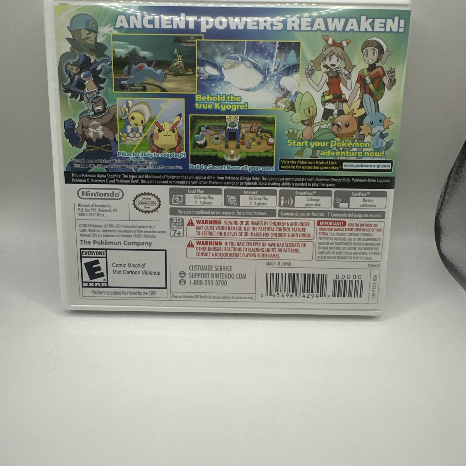 Pokémon Alpha Sapphire Nintendo 3DS in Case