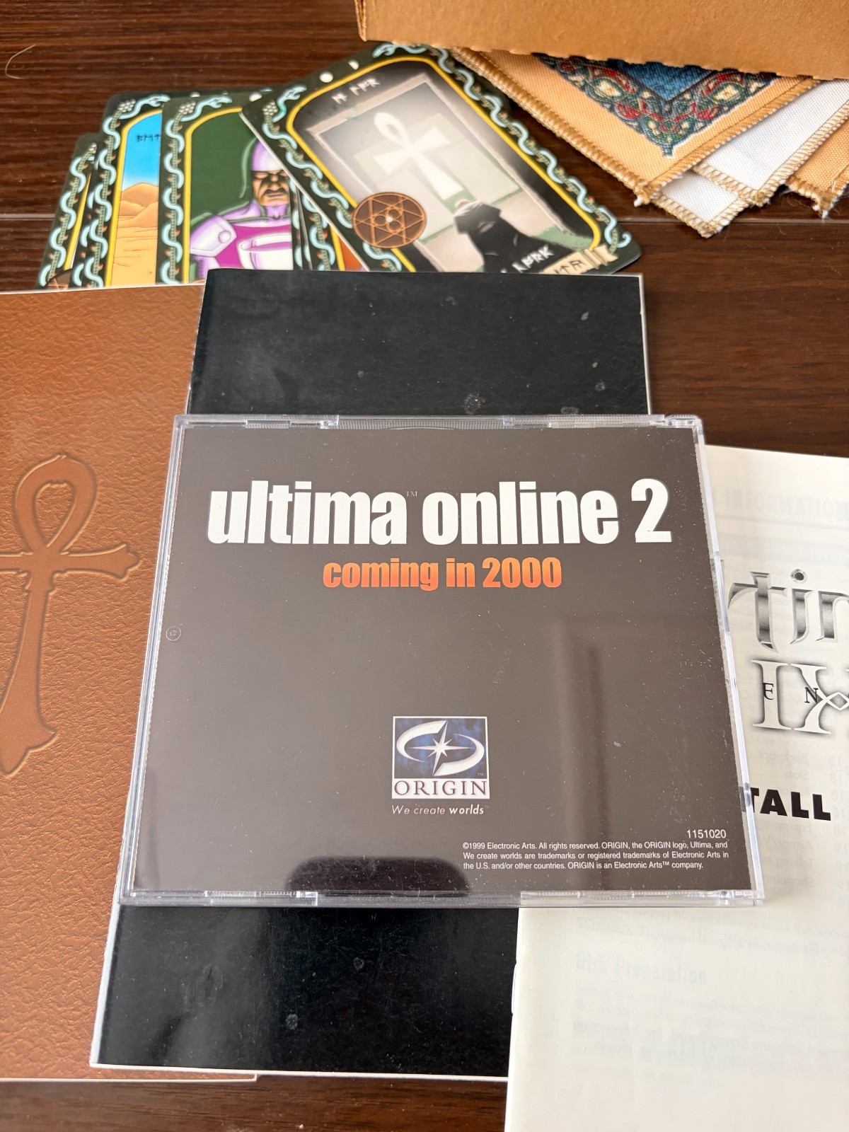 Ultima IX Ascension Big Box PC Complete CIB Cloth Map Virtue Cards Origin