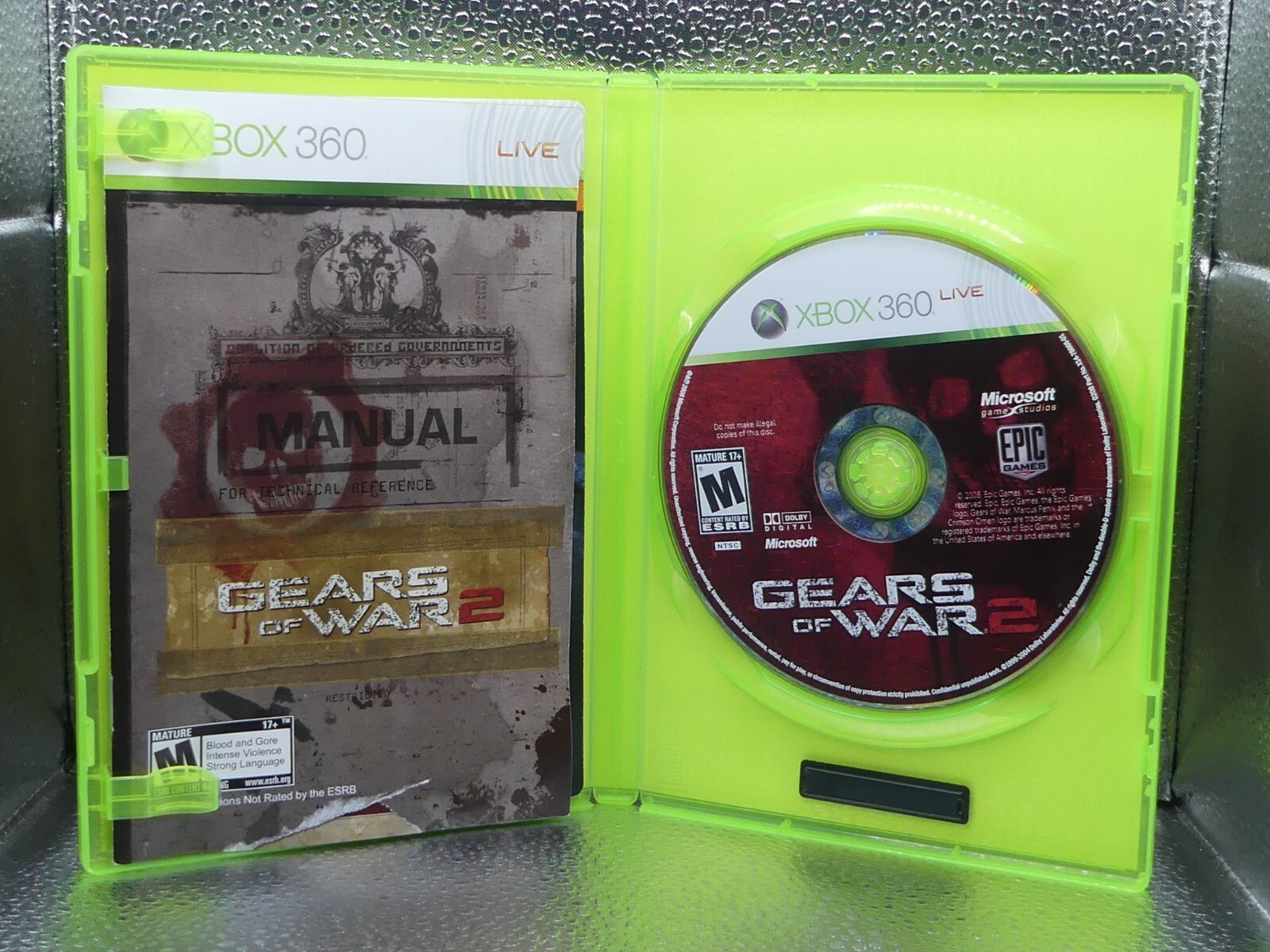 Xbox 360 Gears Of War 2 Tested Working Manual 2011 Microsoft M Mature Video Game