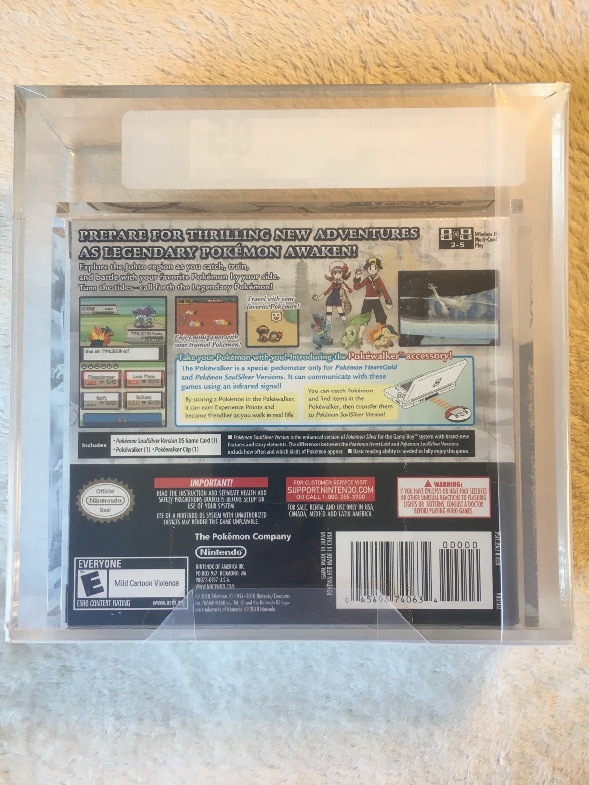 New Sealed Pokemon SoulSilver Version Big Box Nintendo DS VGA Graded 95+ Mint