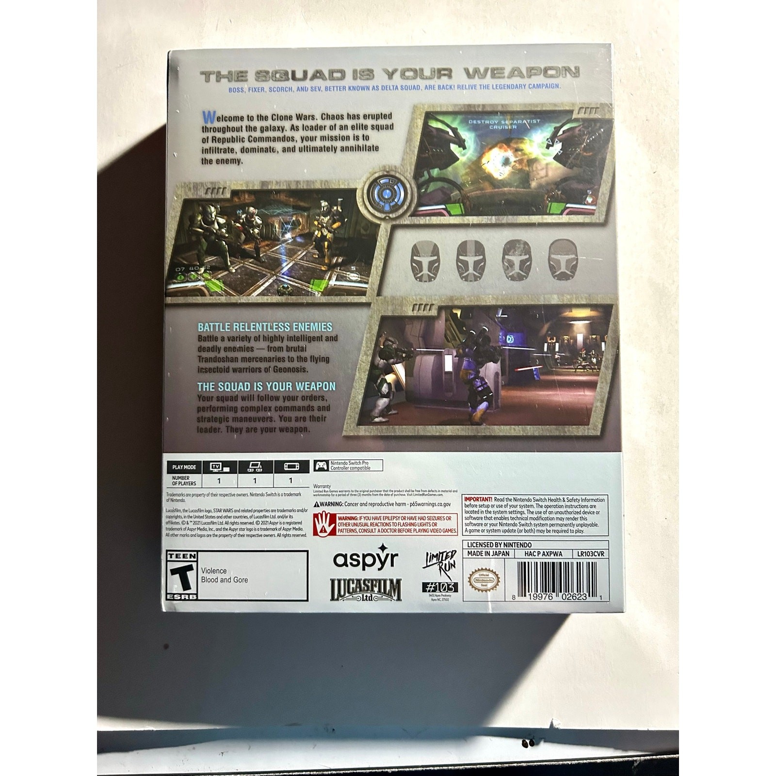 Star Wars Republic Commando Collector’s Edition (switch)New🔥No Rips No Tears