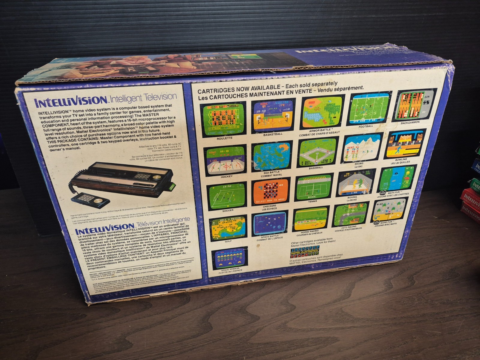 Mattel INTELLIVISION Game Lot Of 23, Some Overlays, Various Titles + BOX