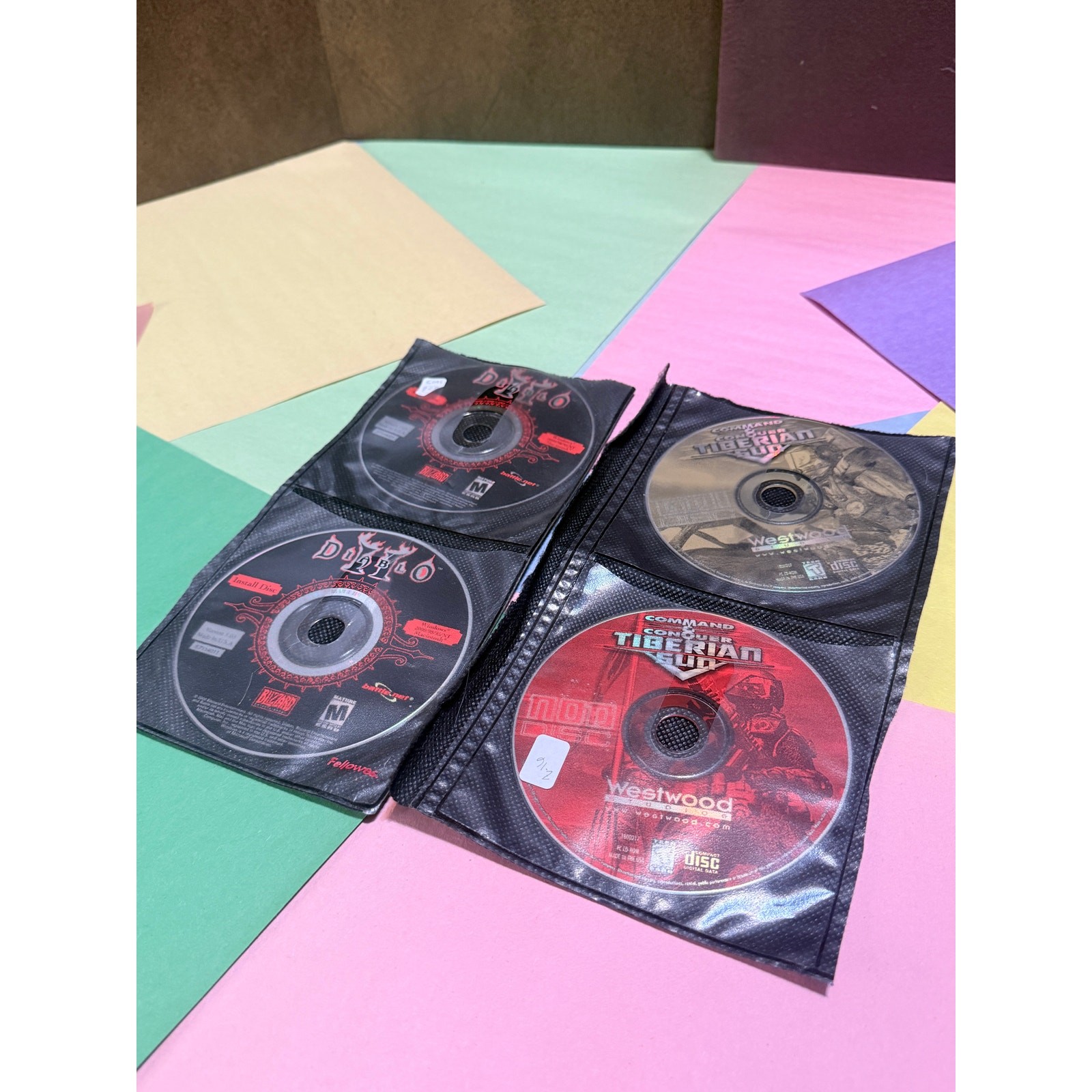 PC Game Lot Command & Conquer Tiberian Sun + Diablo II Discs Only