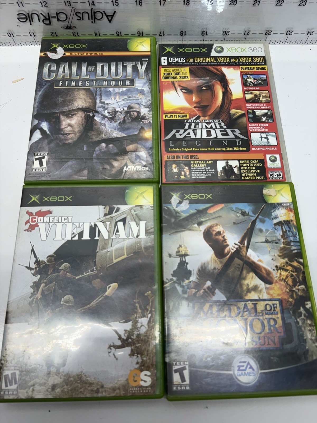 Original Xbox Game Lot CIB Call of Duty Medal of Honor Conflict Vietnam