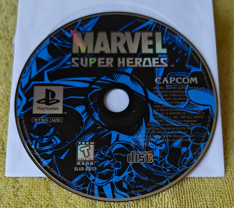 Marvel Super Heroes (Sony Playstation 1, PS1) Disc Only Clean and Tested