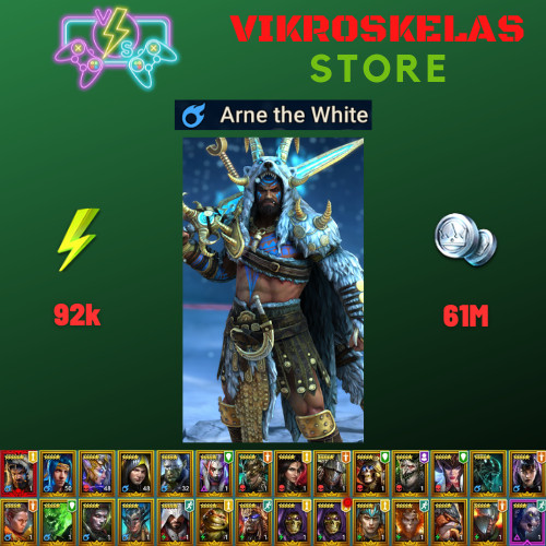 Raid Shadow Legends | Starter Mythical – Arne : 92k energy / 26 Legendary
