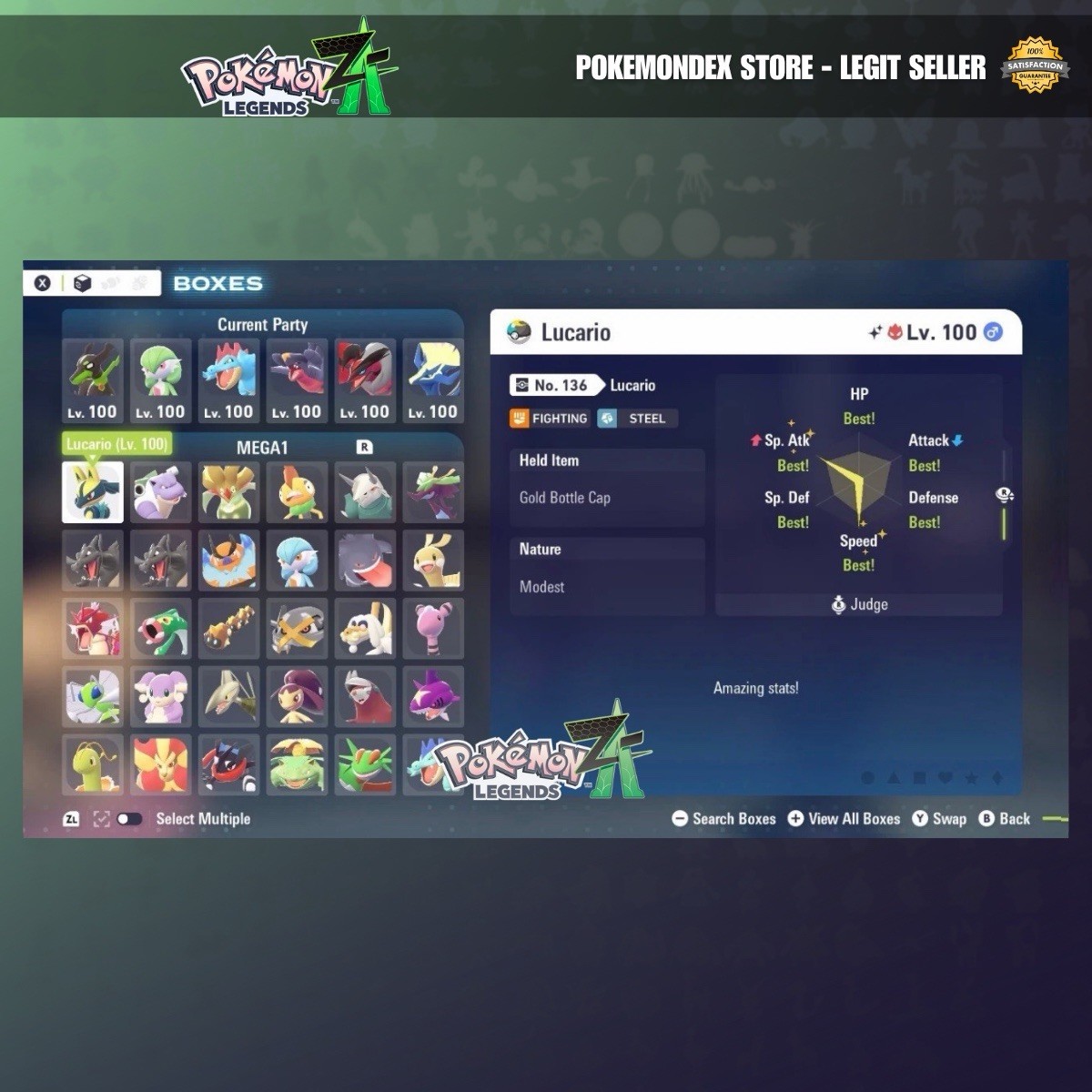 CHOOSE ANY SHINY MEGA ✨ YOUR TRAINERNAME ✨ 6IV SHINY/NON✨ – Pokemon Legends Z/A