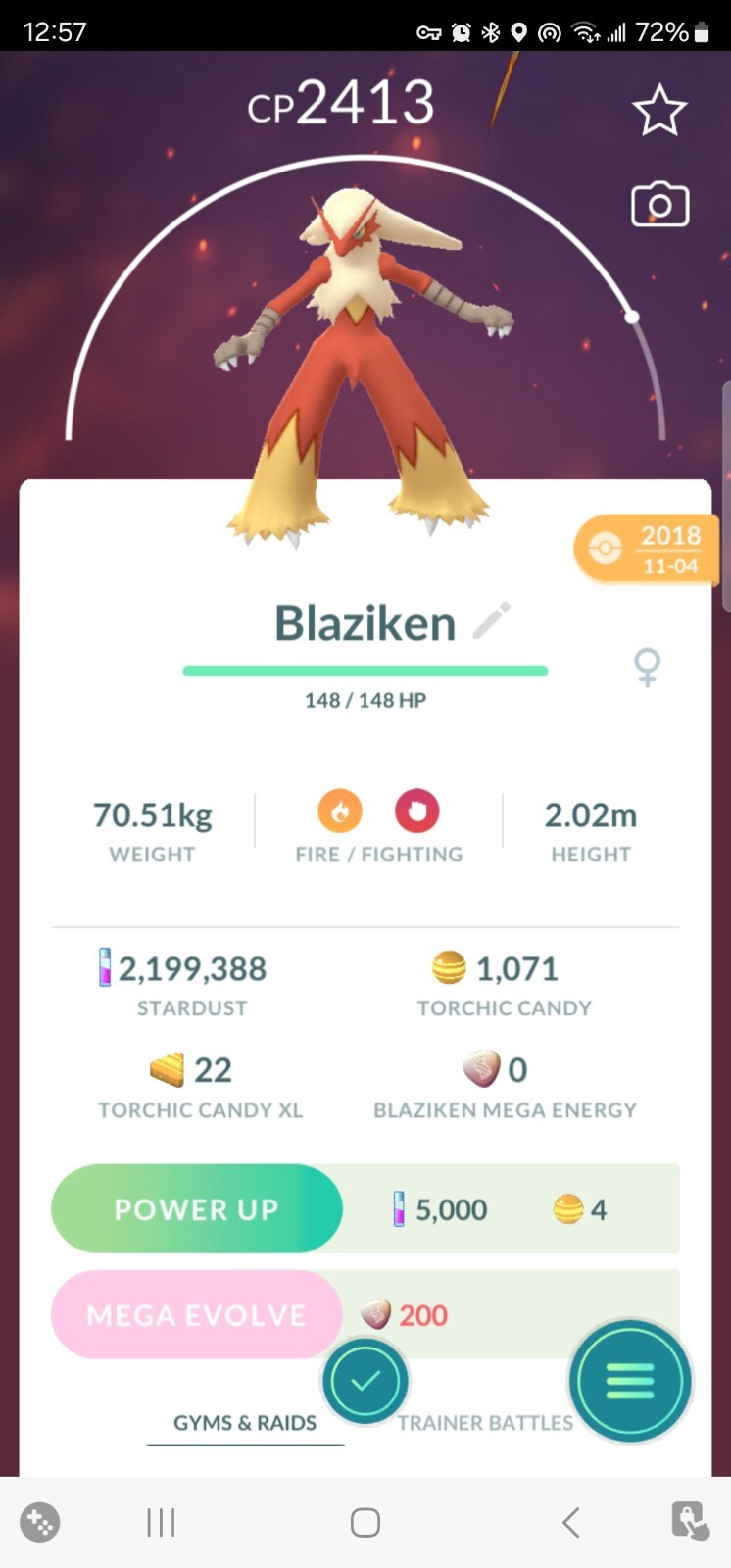 Pokemon Trade GO – Blaziken with 3Moves from 2018 for Lucky Trade Guaranteed